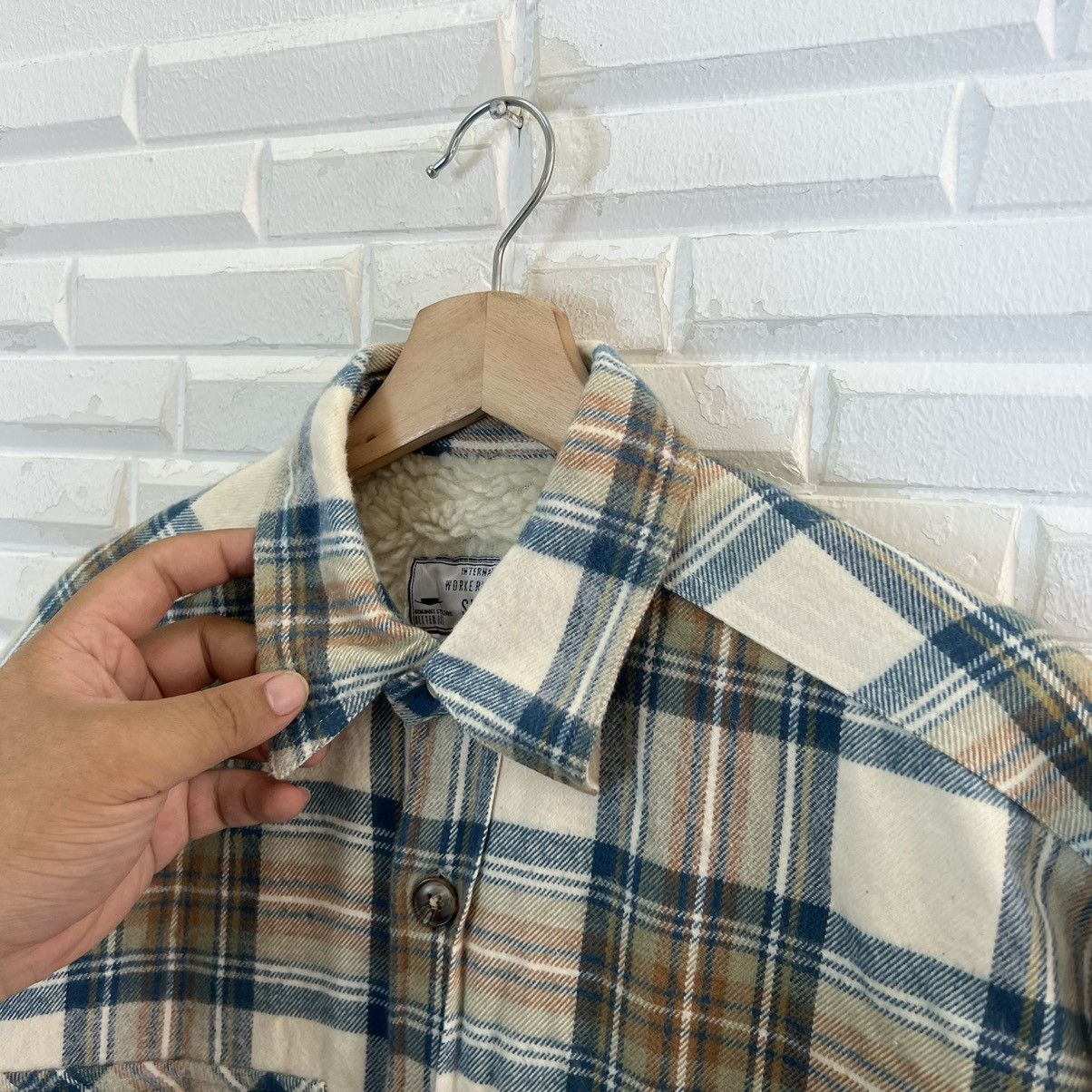 RARE VINTAGE SEAHOP FLANNEL JACKET TARTAN DESIGN WORKER WEAR