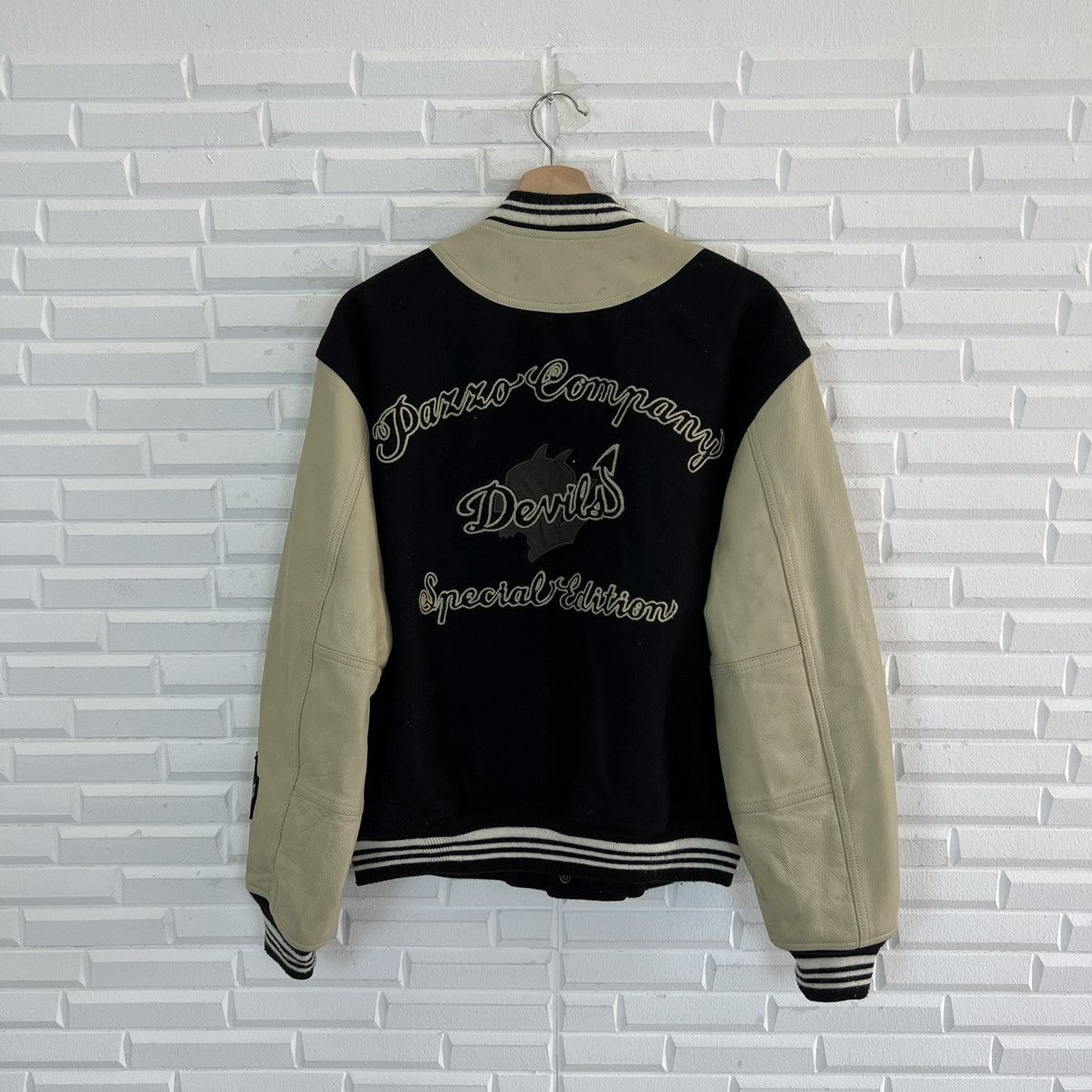 Japanese Brand VINTAGE VARSITY JACKET PAZZO COMPANY DEVILS LEATHER Size US M / EU 48-50 / 2 - 7 Thumbnail