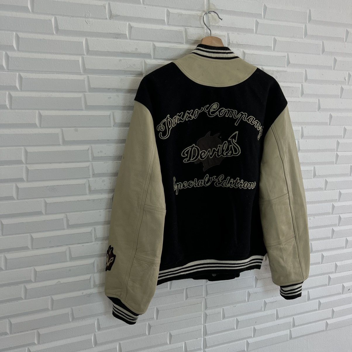 Japanese Brand VINTAGE VARSITY JACKET PAZZO COMPANY DEVILS LEATHER Size US M / EU 48-50 / 2 - 8 Thumbnail
