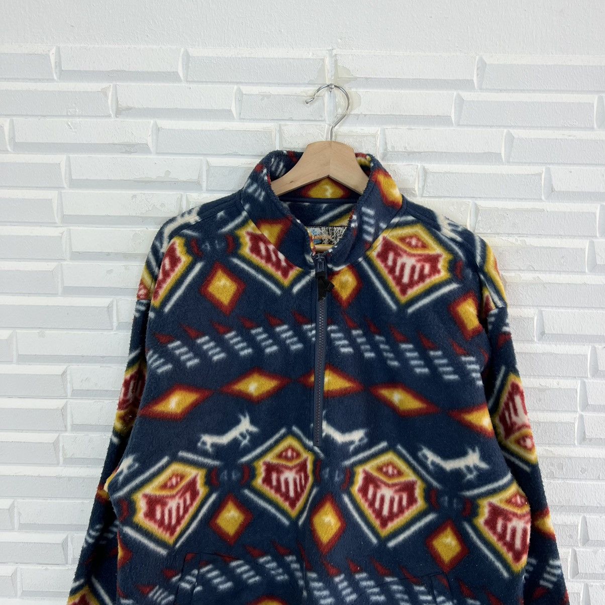 Japanese Brand RARE FLEECE JACKET ECLLAIR NAVAJO DESIGN STREETWEAR Size US M / EU 48-50 / 2 - 3 Thumbnail