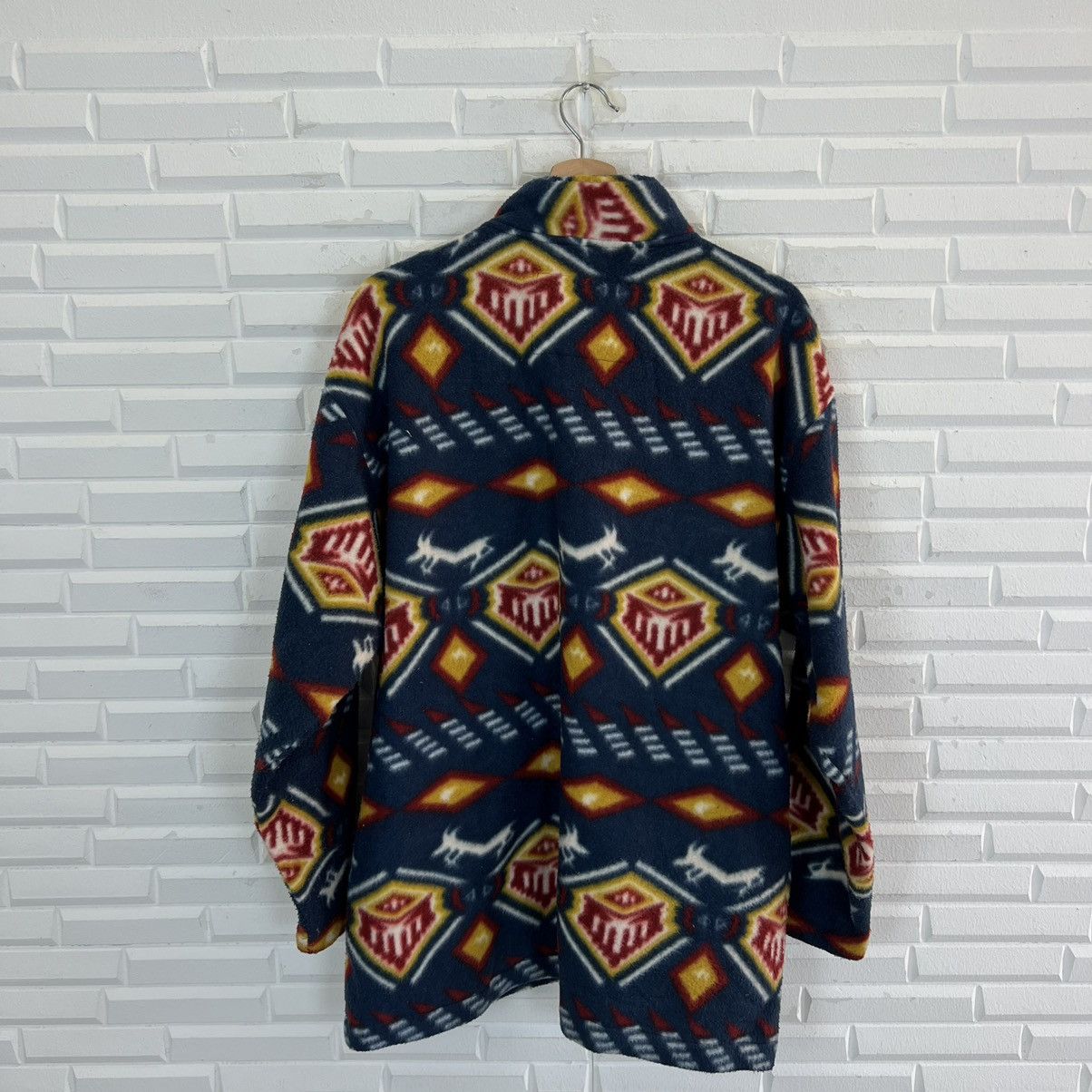 Japanese Brand RARE FLEECE JACKET ECLLAIR NAVAJO DESIGN STREETWEAR Size US M / EU 48-50 / 2 - 8 Thumbnail