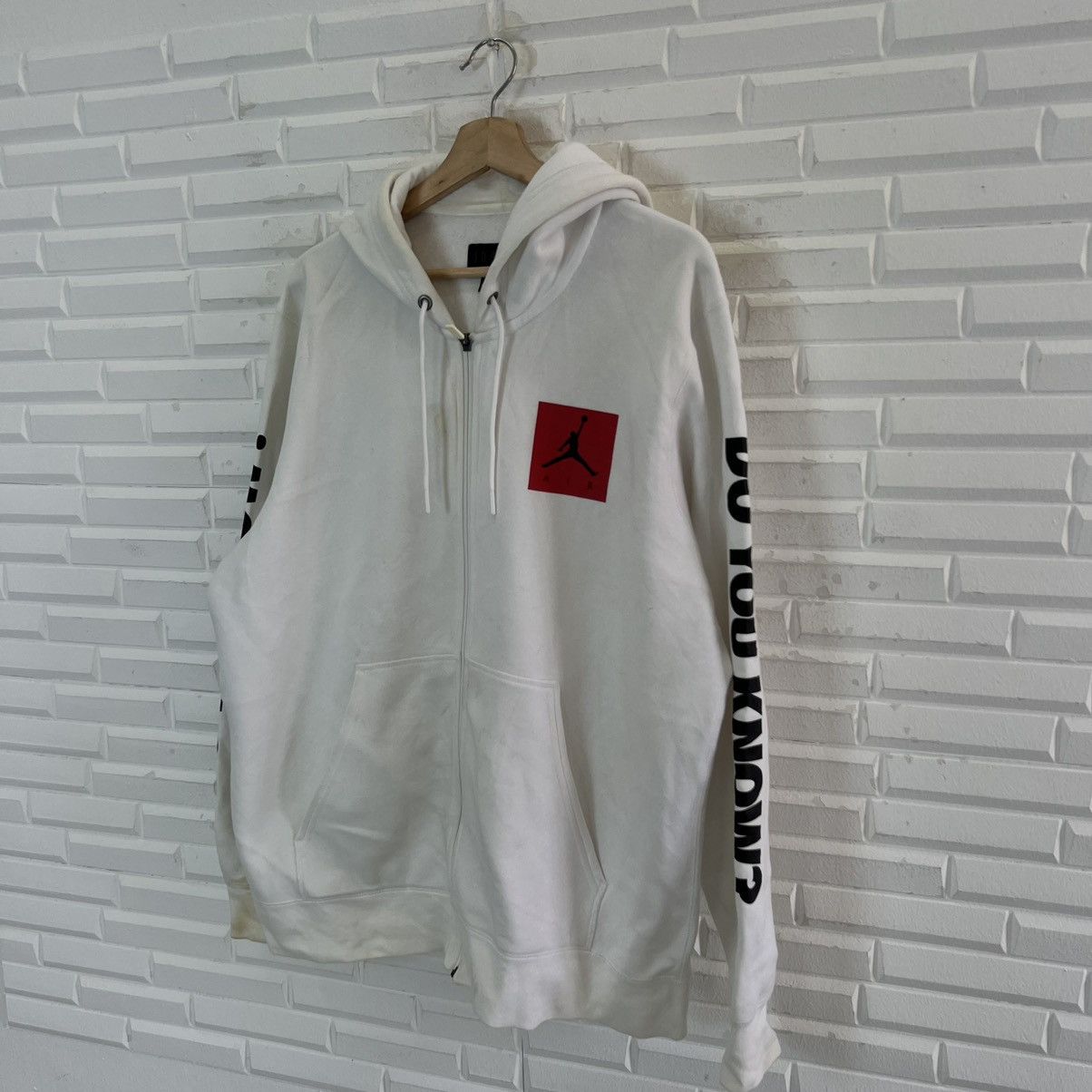 Jordan Brand RARE BIG LOGO AIR JORDAN HOODIE ZIPPER JACKET Size US XL / EU 56 / 4 - 2 Thumbnail