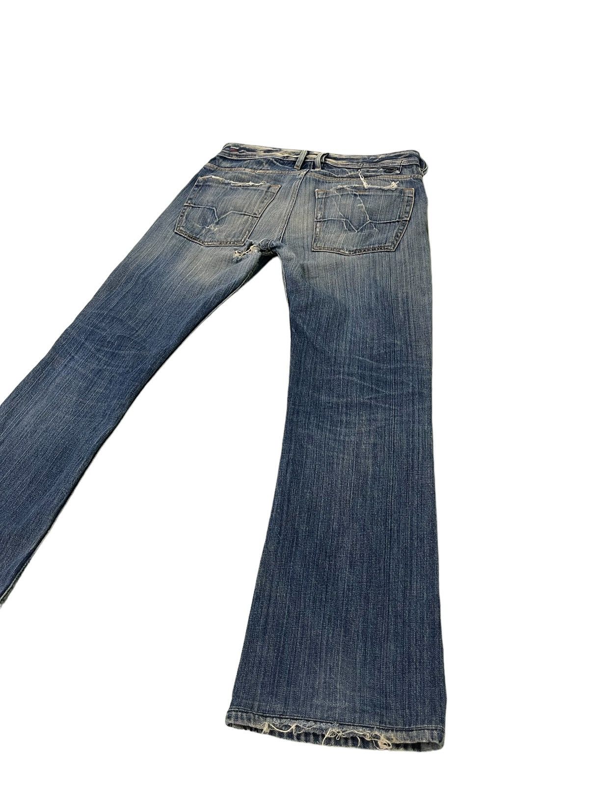 Diesel Flare Jeans Diesel Italy Distress Acid Wash Boot Cut 3🟦8 Size US 31 - 14 Thumbnail