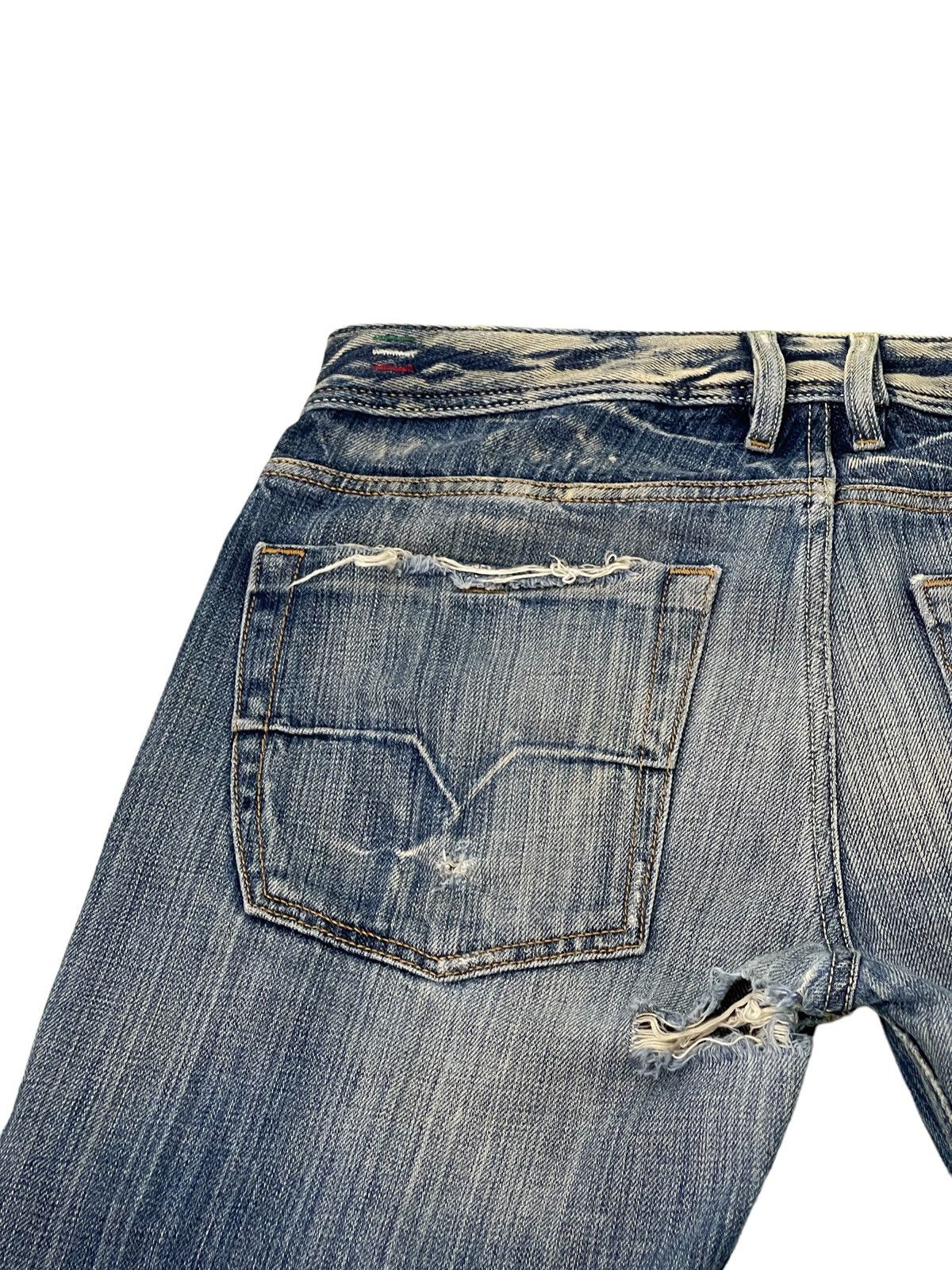 Diesel Flare Jeans Diesel Italy Distress Acid Wash Boot Cut 3🟦8 Size US 31 - 19 Thumbnail