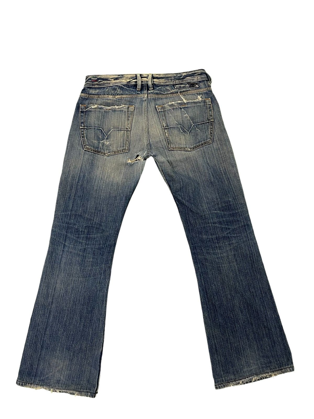 Diesel Flare Jeans Diesel Italy Distress Acid Wash Boot Cut 3🟦8 Size US 31 - 12 Thumbnail