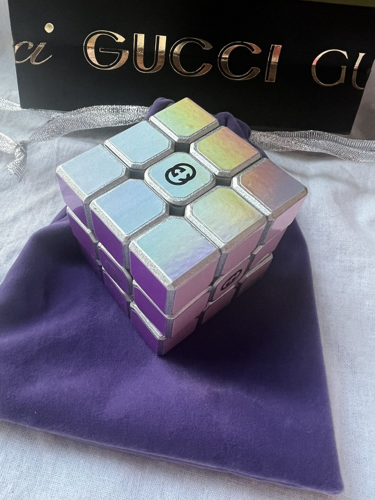 Gucci 🔥 Rare! Luxury Gucci 100th Annivery VIP gift Rubik’s Cube Size ONE SIZE - 2 Thumbnail