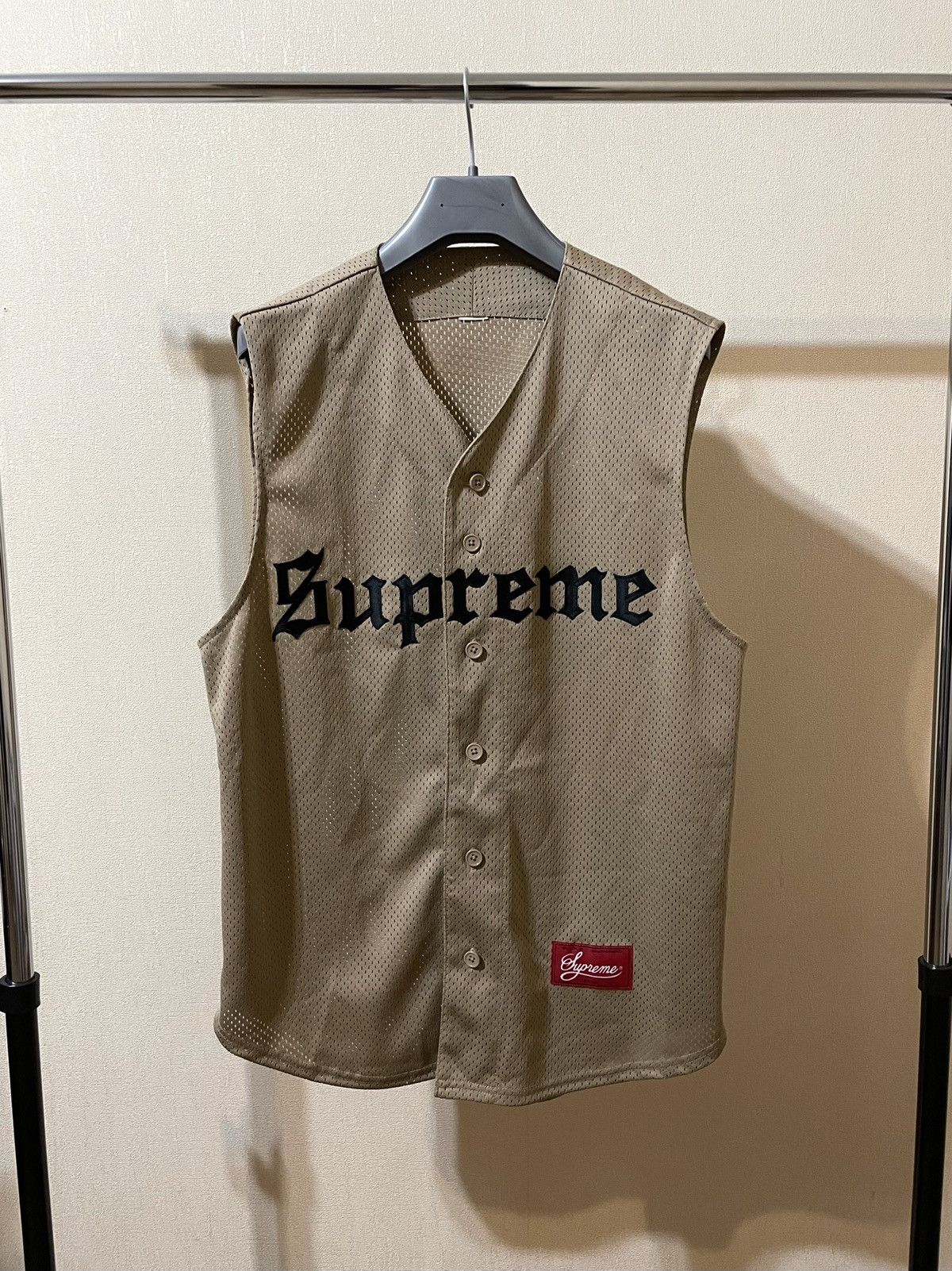 Supreme Supreme Mesh Sleeveless Baseball Jersey SS16 | Grailed