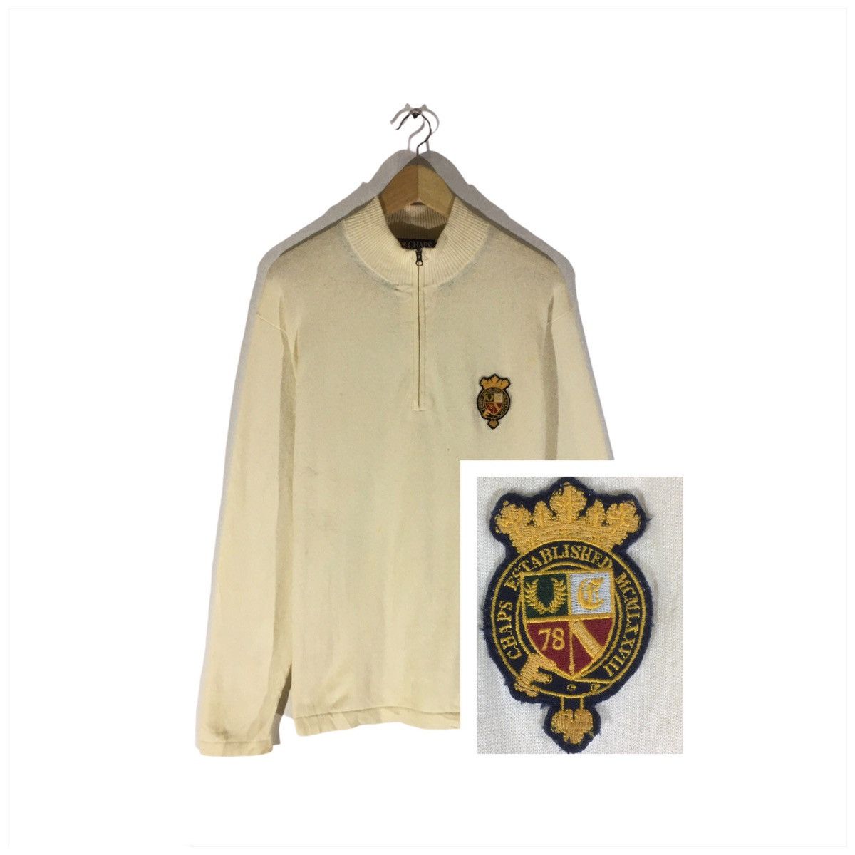 Chaps Ralph Lauren × Ralph Lauren × Vintage Vintage Chaps Ralph Lauren Sweatshirt Embroidery Chaps Logo Size US M / EU 48-50 / 2 - 1 Thumbnail