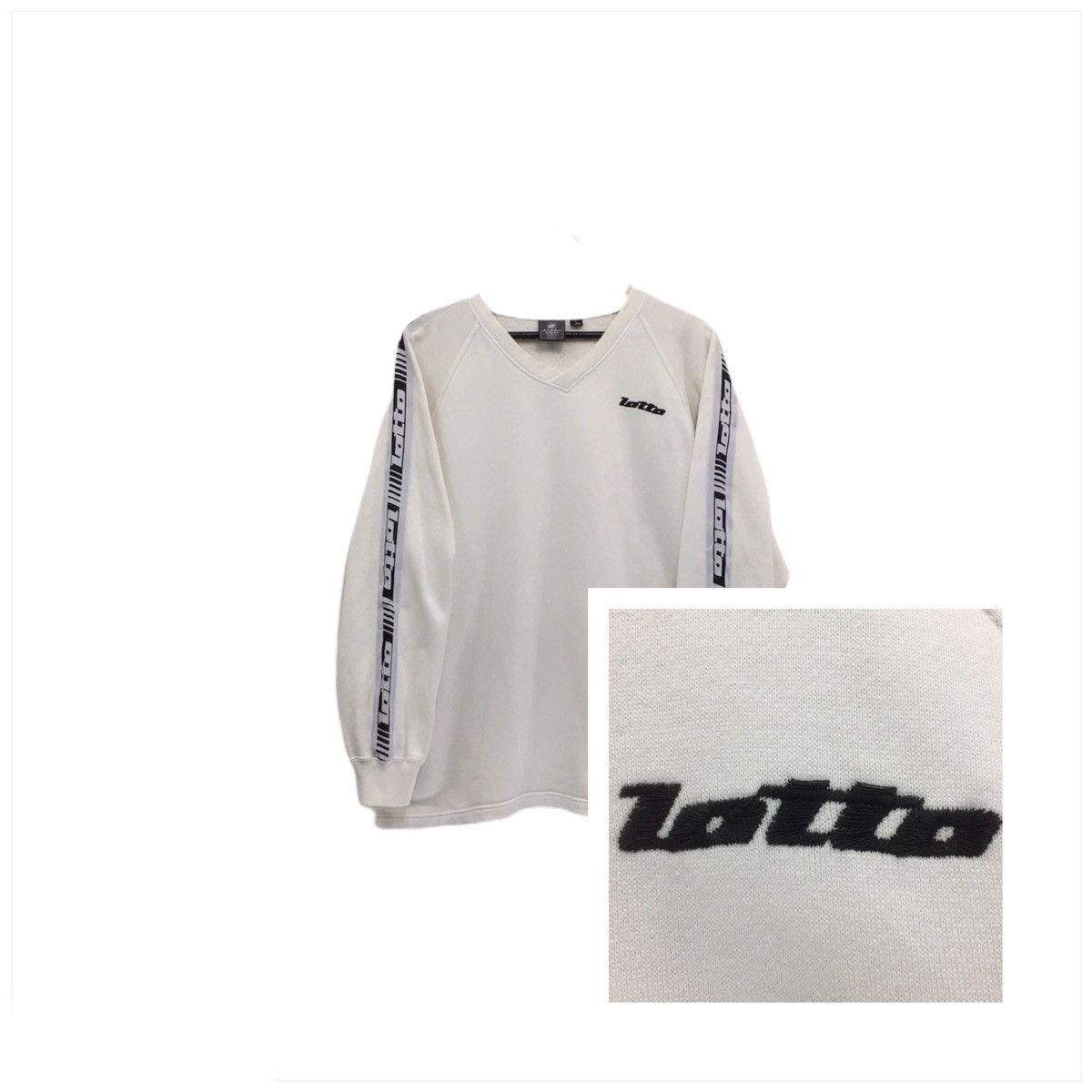 Lotto Sport × Vintage Lotto Sweatshirt Biglogo Spellout Lotto Side Tape Design Size US L / EU 52-54 / 3 - 1 Thumbnail
