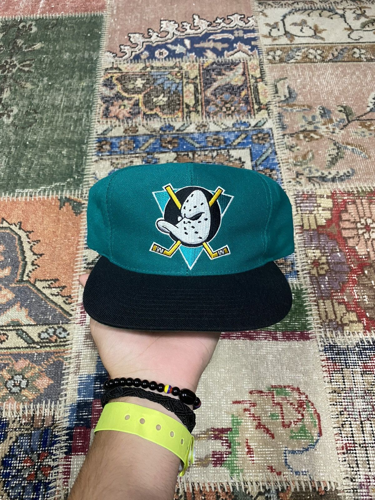 Vintage Mighty Ducks Anaheim NHL Hockey Snapback Cap Hat AJD 90s
