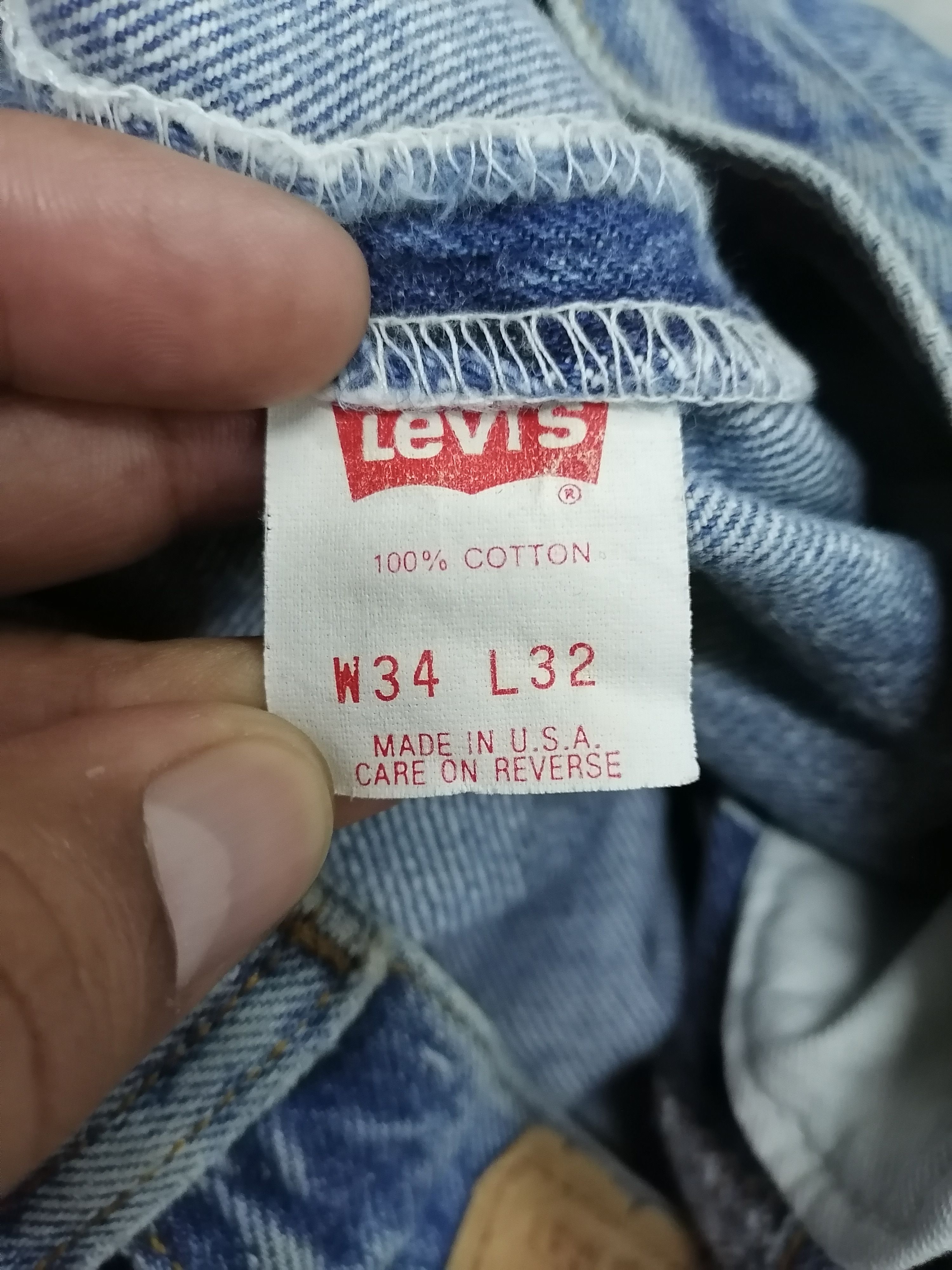Levi's Vintage Clothing Vintage 80s Levi's 501 Peace Printed Denim Jeans Size US 31 - 8 Thumbnail