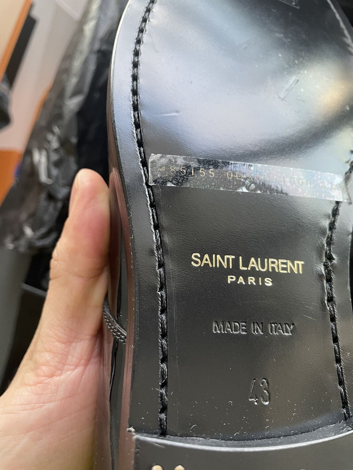 Hedi Slimane × Saint Laurent Paris × Yves Saint Laurent Brand New Super Runway Limited Edition Leather Lace-up Shoes Size US 10 / EU 43 - 9 Thumbnail