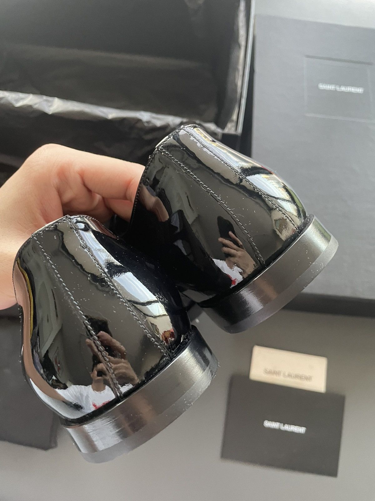 Hedi Slimane × Saint Laurent Paris × Yves Saint Laurent Brand New Super Runway Limited Edition Leather Lace-up Shoes Size US 10 / EU 43 - 15 Thumbnail