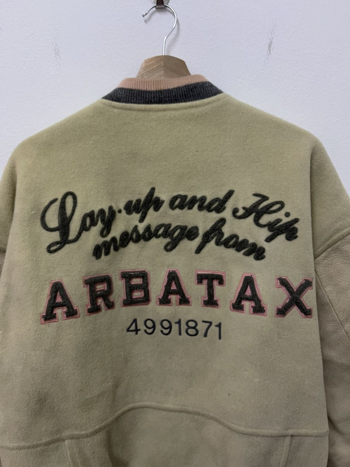 Vintage Vintage Arbatax Spell Out Sleeve Varsity Jacket Size US XL / EU 56 / 4 - 2 Thumbnail