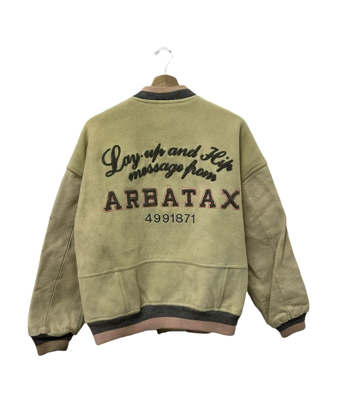 Vintage Vintage Arbatax Spell Out Sleeve Varsity Jacket Size US XL / EU 56 / 4 - 1 Thumbnail