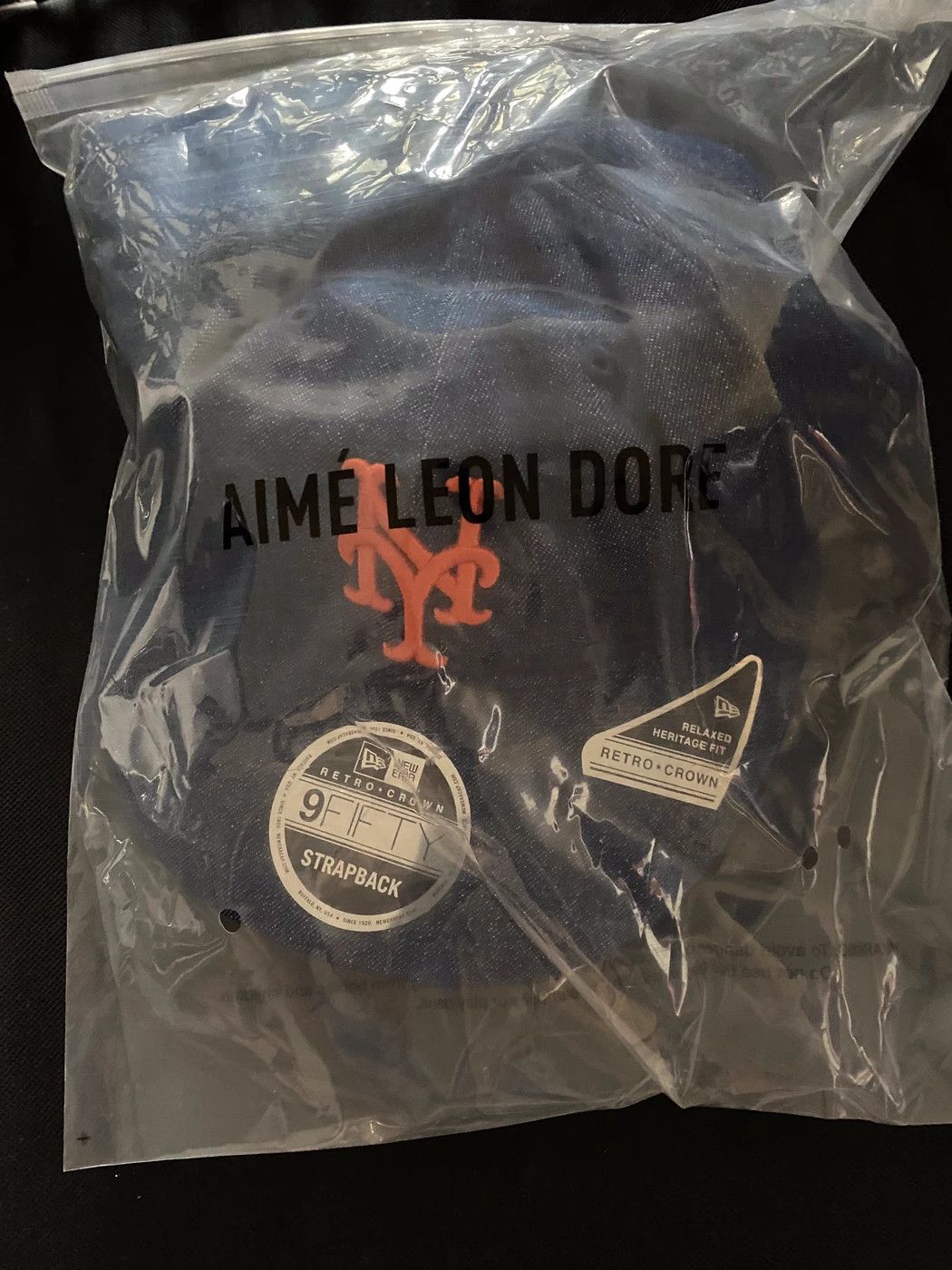 Aime Leon Dore Aime Leon Dore New Era Mets Denim Hat Navy Size ONE SIZE - 3 Thumbnail