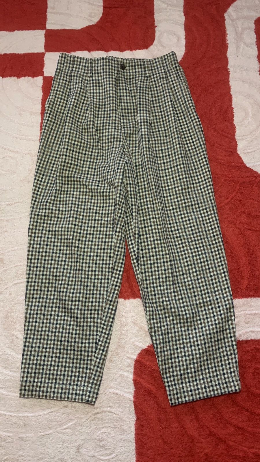 American Holic Gun Club Checkered Back Buckle Pants
