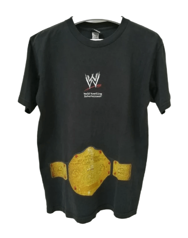 image of Vintage Wwe World Wrestling Entertainment Tee in Faded Black, Men's (Size Medium)