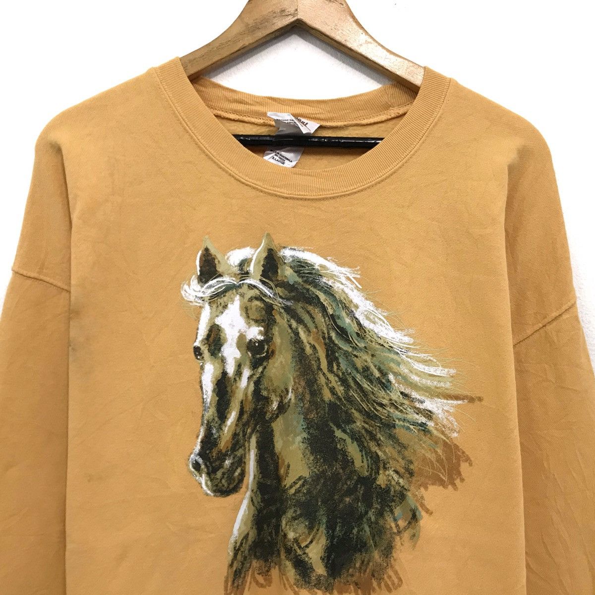 Habitat Vintage Horse Sweatshirt Crewneck Biglogo Horse Sweater Size US L / EU 52-54 / 3 - 2 Thumbnail