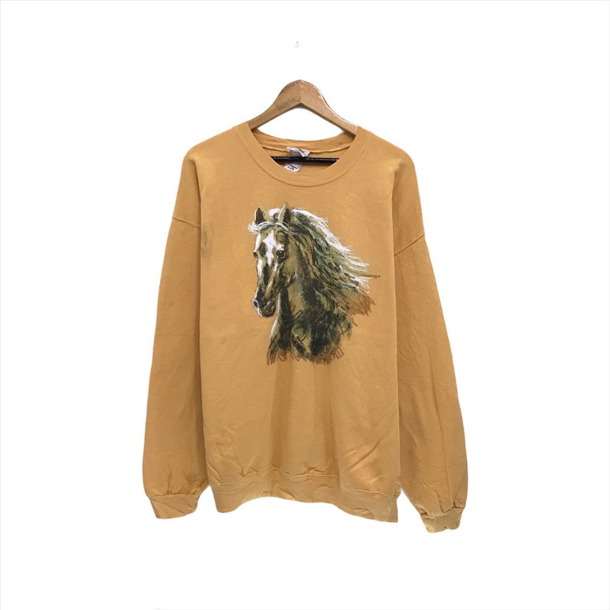 Habitat Vintage Horse Sweatshirt Crewneck Biglogo Horse Sweater Size US L / EU 52-54 / 3 - 1 Thumbnail