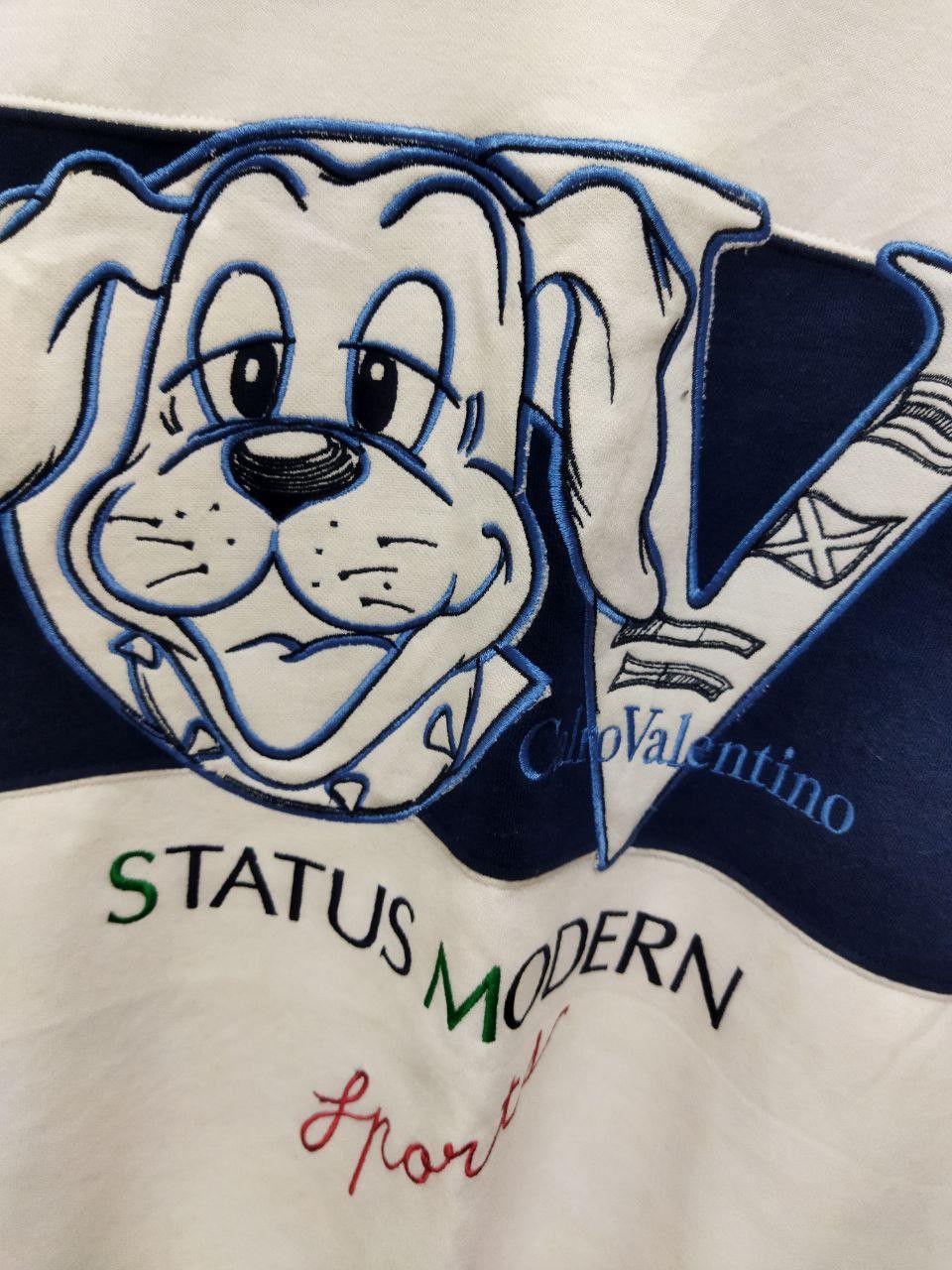 Japanese Brand Vintage CALRO VALENTINO Big Logo Spell Out Sweatshirt Size US L / EU 52-54 / 3 - 4 Thumbnail