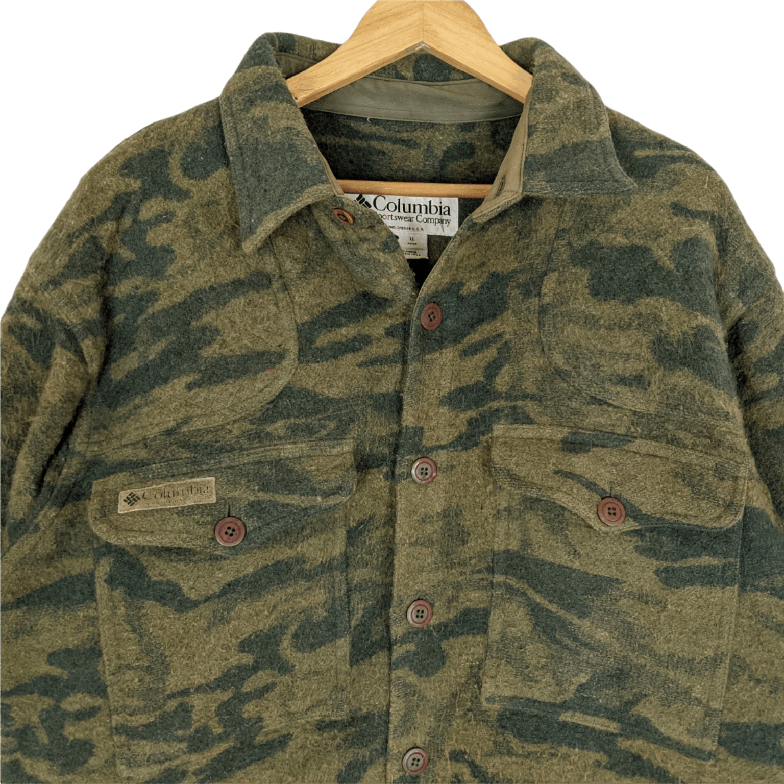 Columbia × Flannel Vintage COLUMBIA Sportswear Outdoor Camouflage Jacket Size US L / EU 52-54 / 3 - 4 Thumbnail