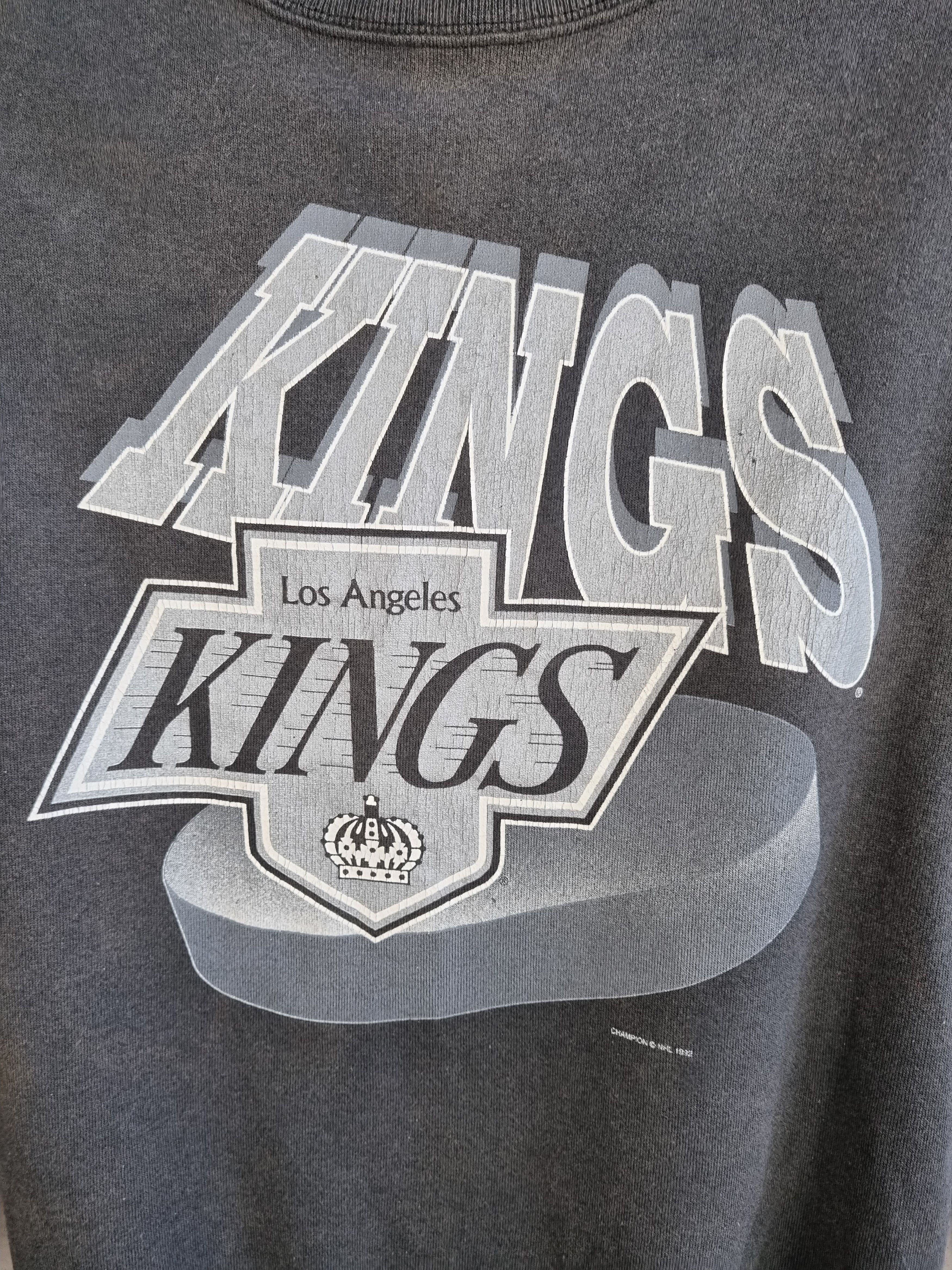 NHL 1992 KINGS NHL Faded Vintage Big logo Sweatshirt Size US S / EU 44-46 / 1 - 2 Thumbnail
