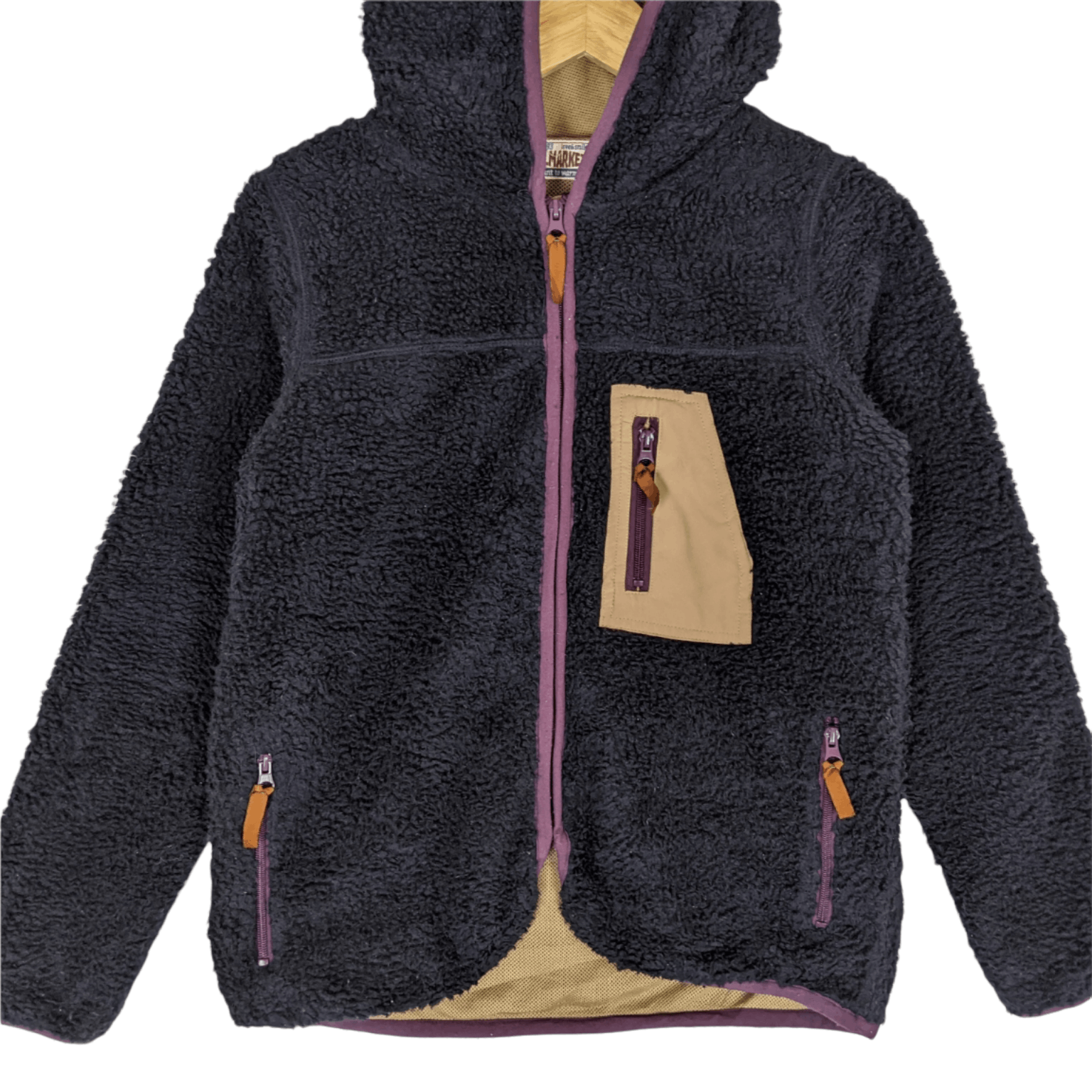 Japanese Brand × Vintage 90's HEART MARKET Fluffy Sherpa Jacket Hoodie Size US S / EU 44-46 / 1 - 2 Thumbnail