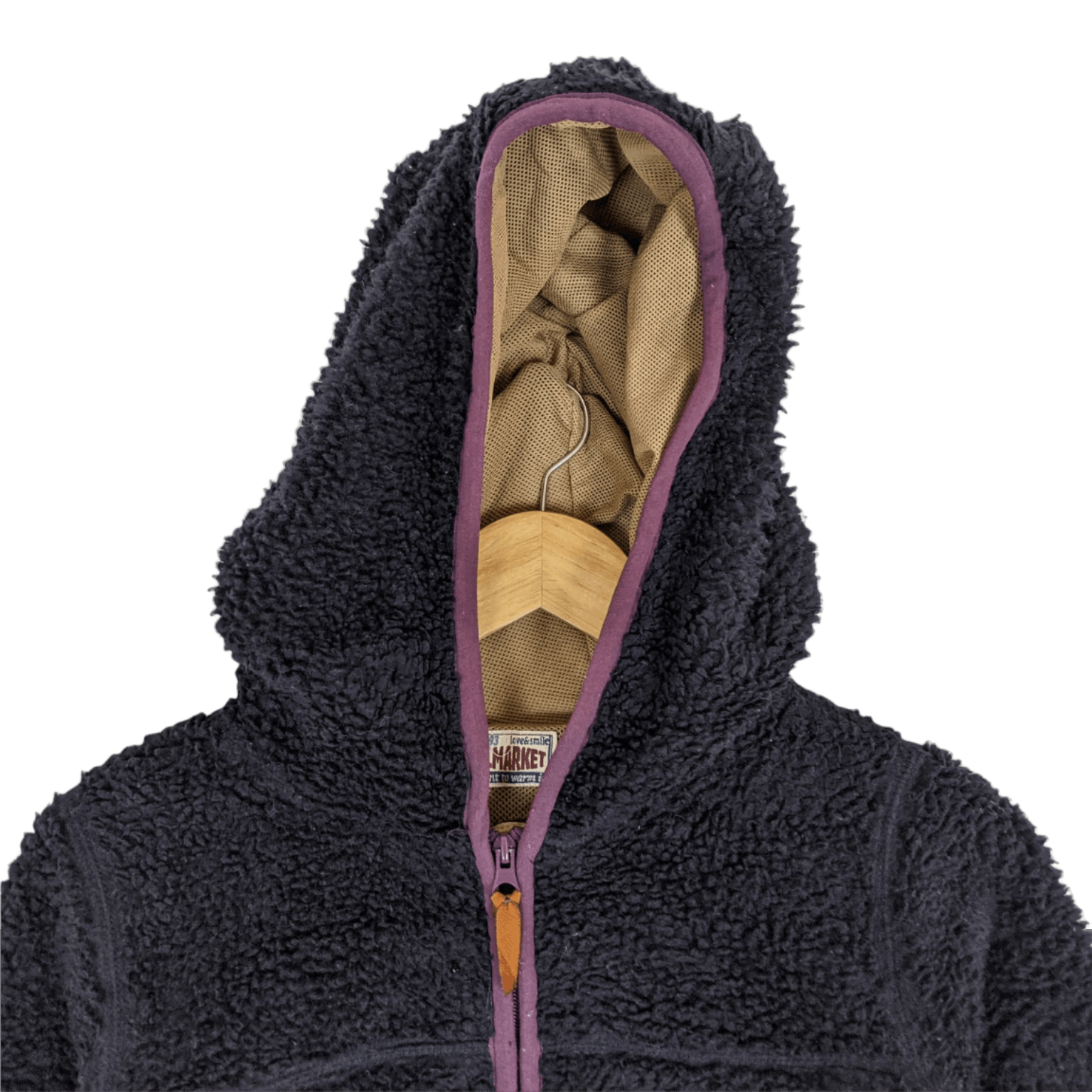 Japanese Brand × Vintage 90's HEART MARKET Fluffy Sherpa Jacket Hoodie Size US S / EU 44-46 / 1 - 4 Thumbnail