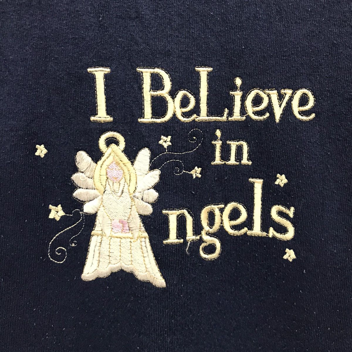 Fruit Of The Loom × Vintage Vintage Sweatshirt Embroidery I Believe In Angels Size US M / EU 48-50 / 2 - 3 Thumbnail