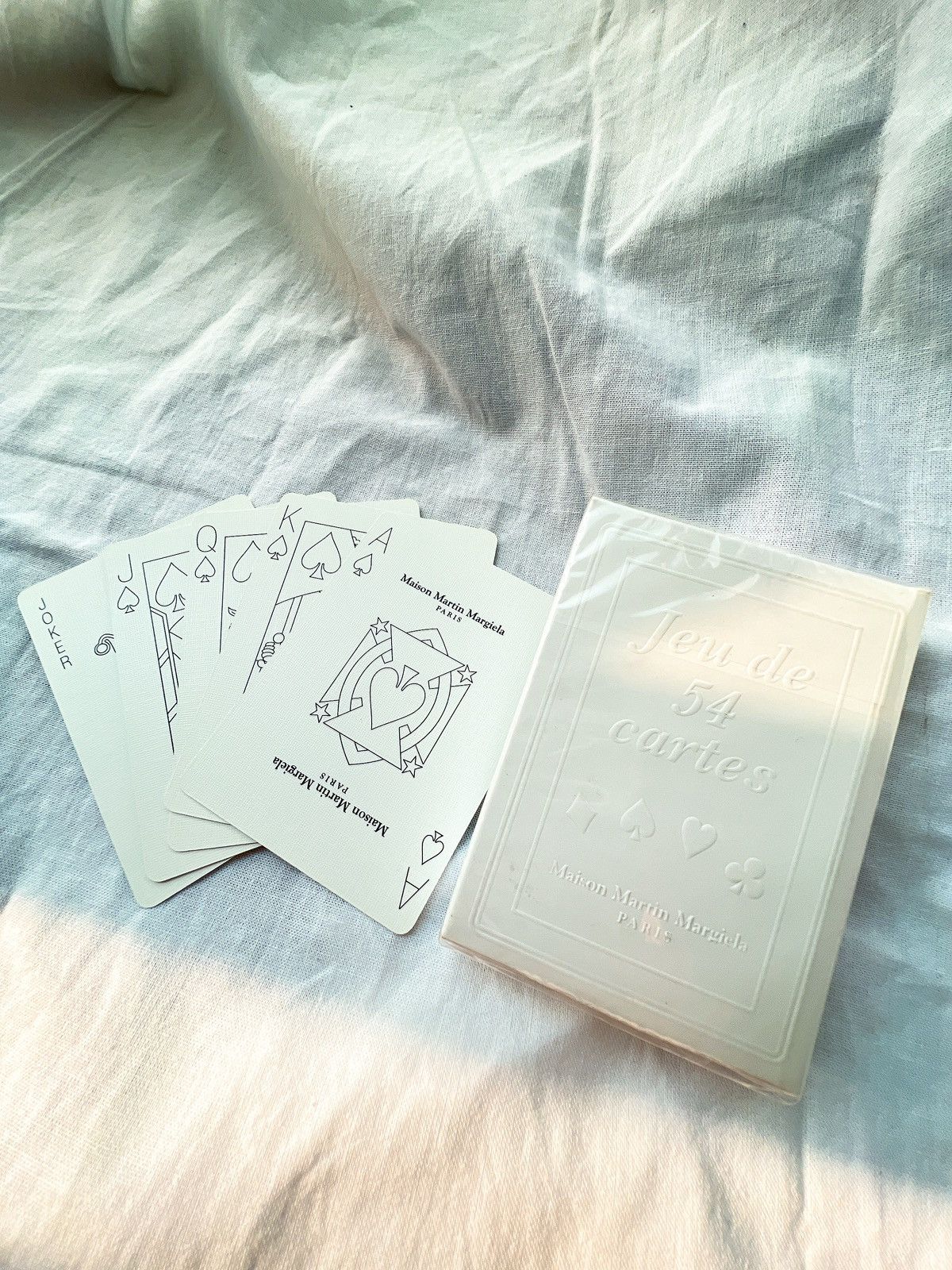 image of Archival Clothing x Maison Margiela Margiela Minimal Playing Cards Poker in White, Men's