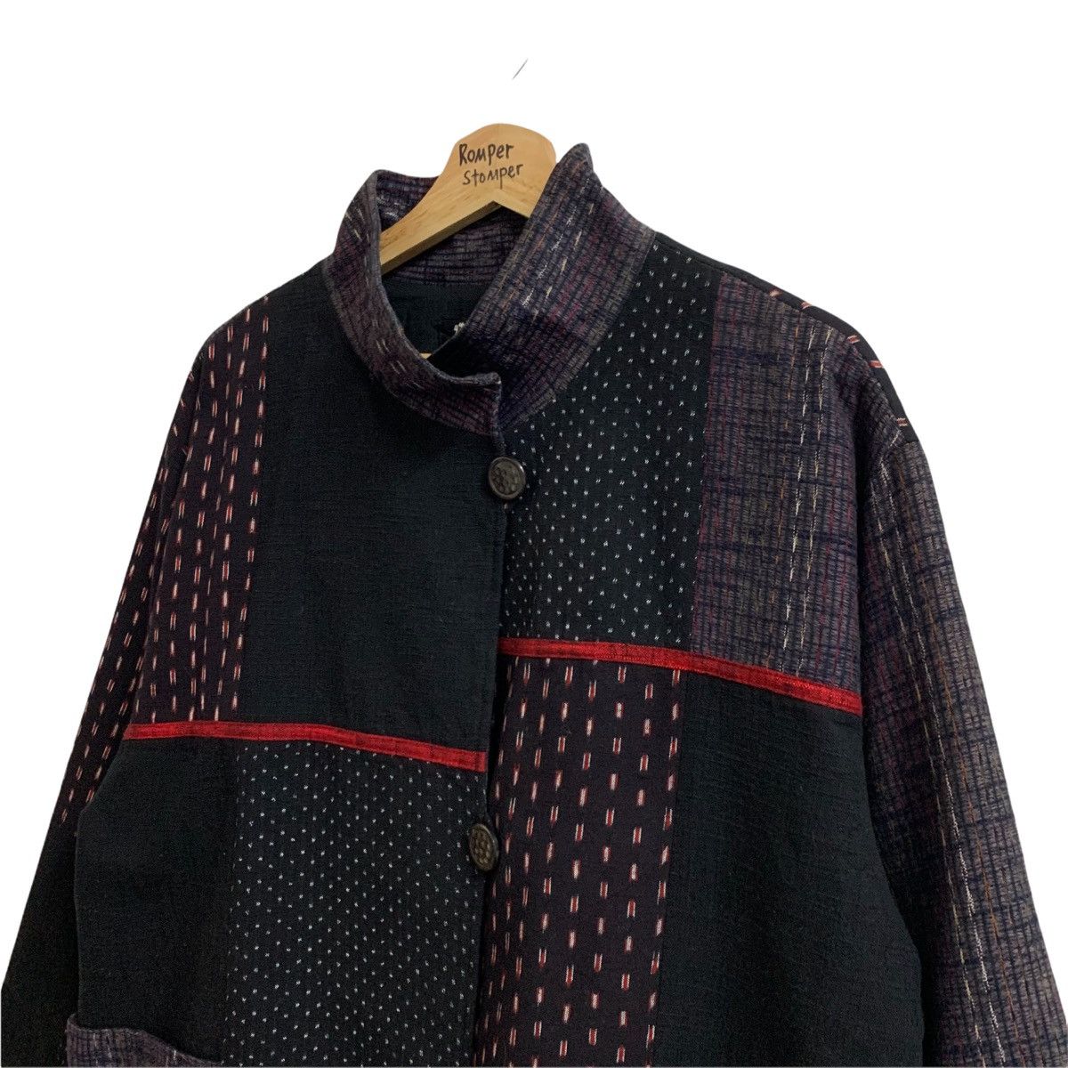 Japanese Brand GIEMON Kurume Kasuri Patchwork Jacket Traditional Japanese Size US M / EU 48-50 / 2 - 7 Thumbnail
