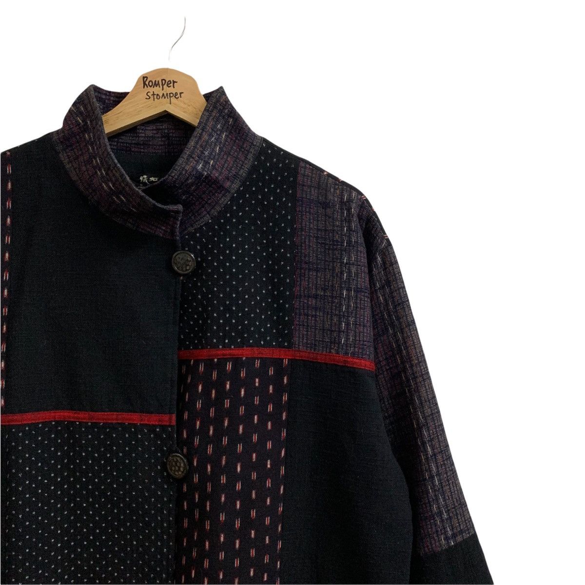 Japanese Brand GIEMON Kurume Kasuri Patchwork Jacket Traditional Japanese Size US M / EU 48-50 / 2 - 6 Thumbnail