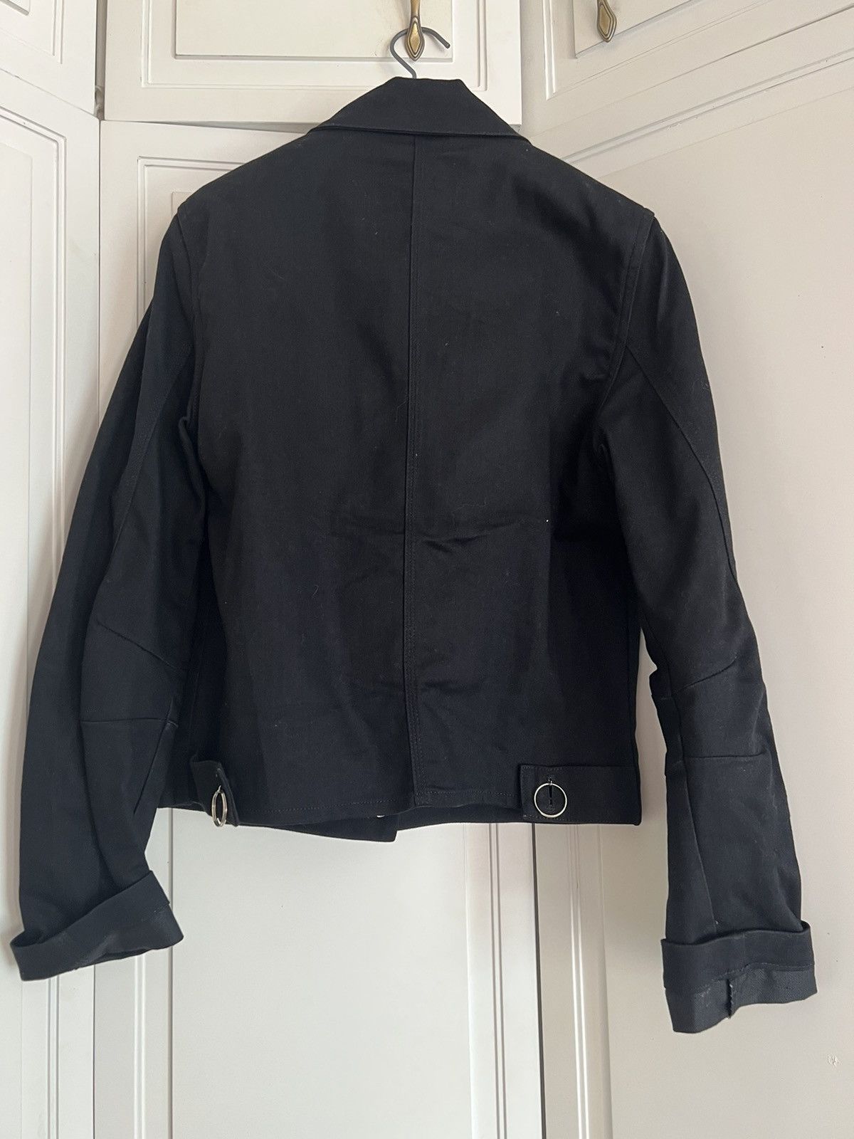 1017 ALYX 9SM × Alyx Alyx Hoop Details Black Denim Jacket Size L / US 10 / IT 46 - 2 Thumbnail