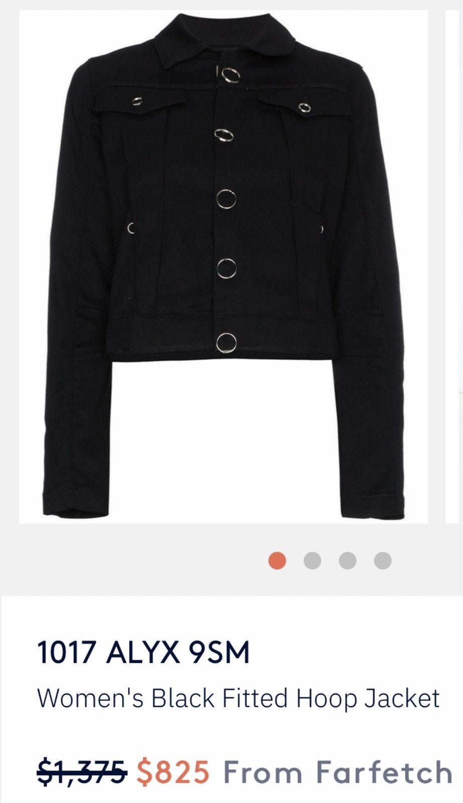 1017 ALYX 9SM × Alyx Alyx Hoop Details Black Denim Jacket Size L / US 10 / IT 46 - 10 Thumbnail