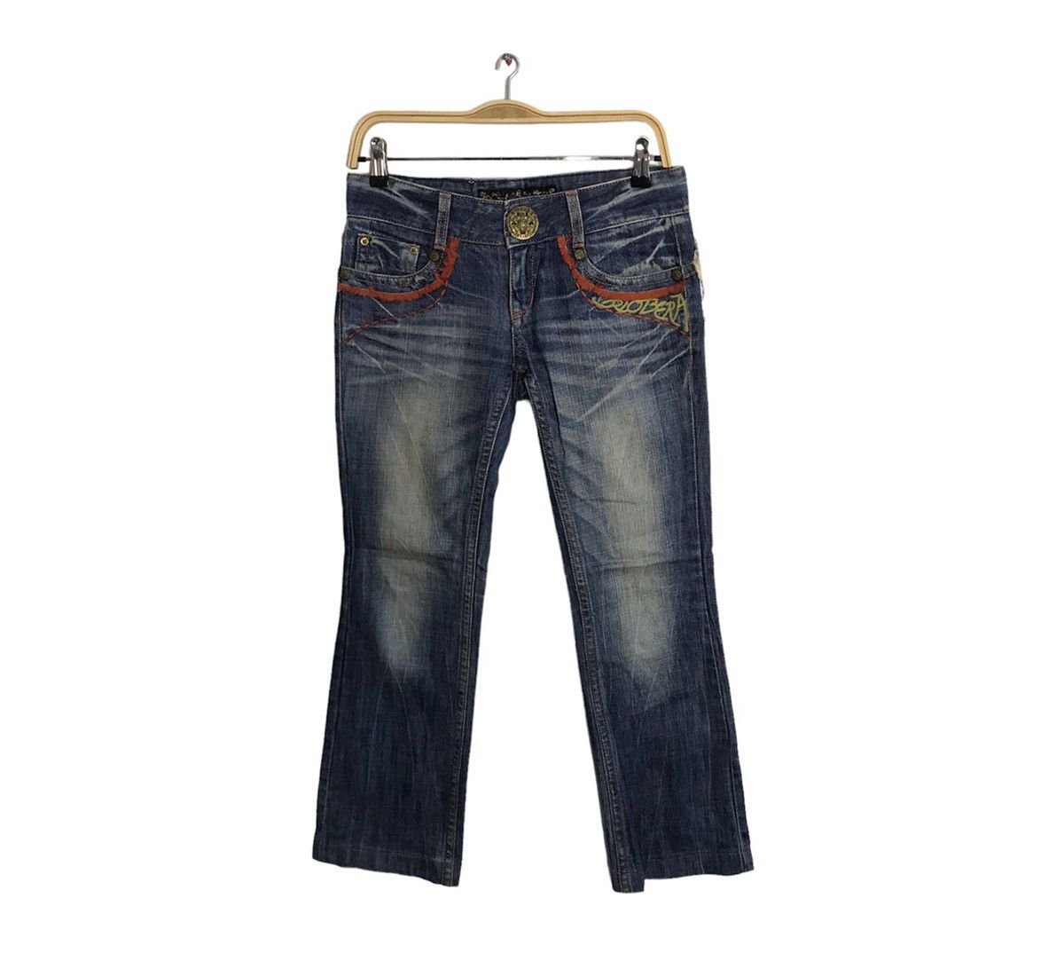 Japanese Brand Riobera Jeans Japan Denim Embroidery Art Logo Size 29 30 Size 29" - 2 Thumbnail
