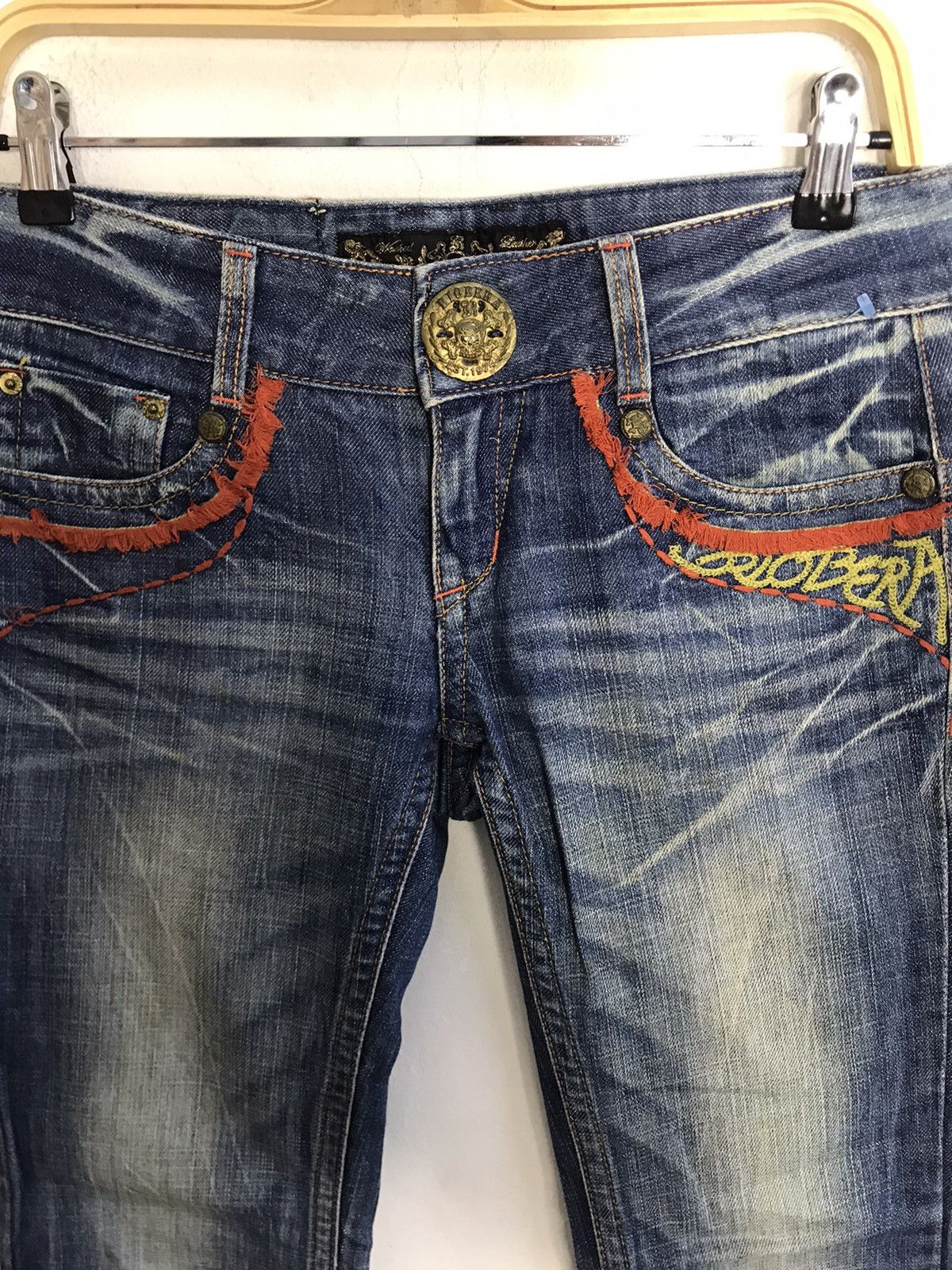 Japanese Brand Riobera Jeans Japan Denim Embroidery Art Logo Size 29 30 Size 29" - 3 Thumbnail