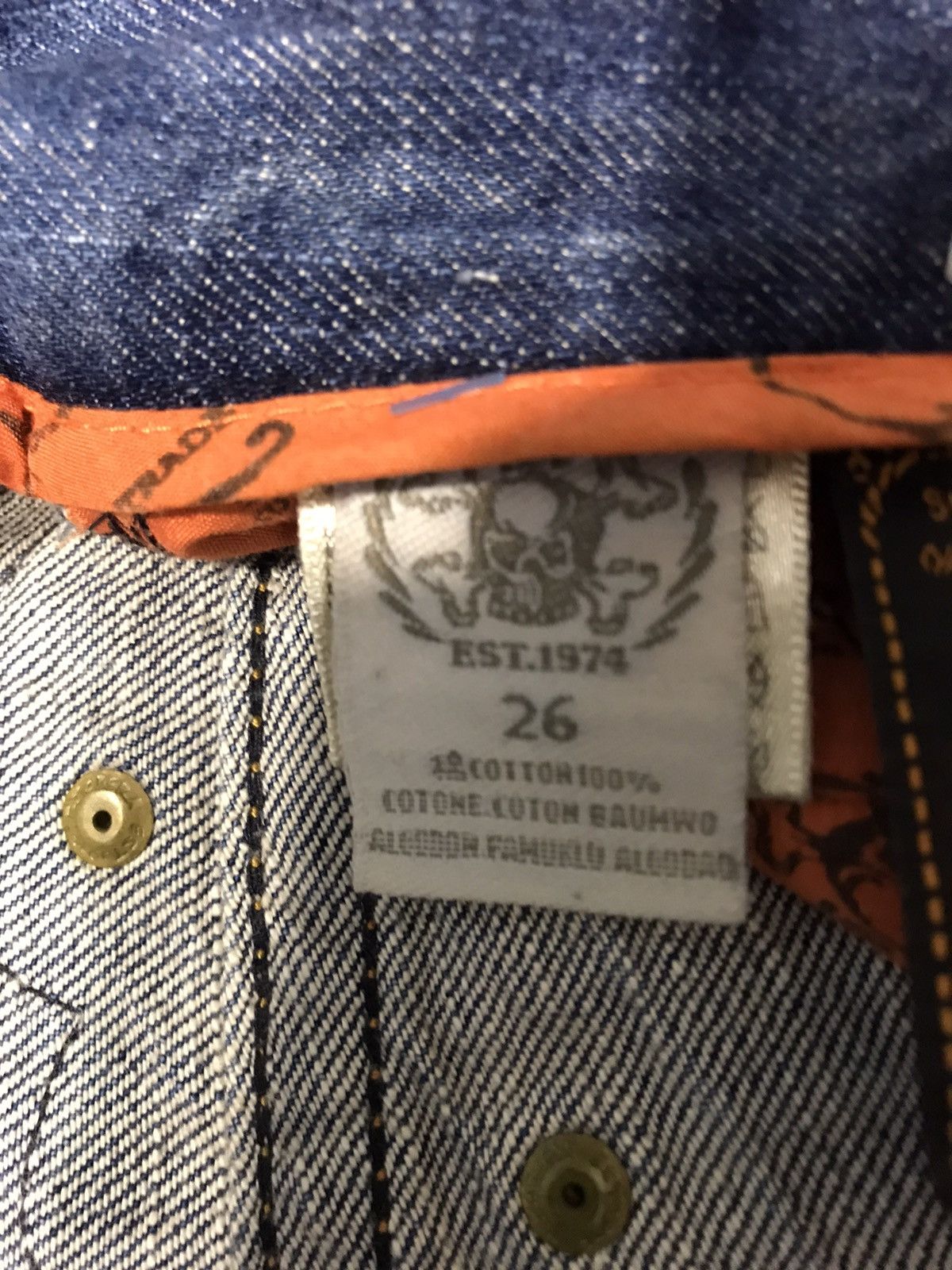Japanese Brand Riobera Jeans Japan Denim Embroidery Art Logo Size 29 30 Size 29" - 11 Thumbnail