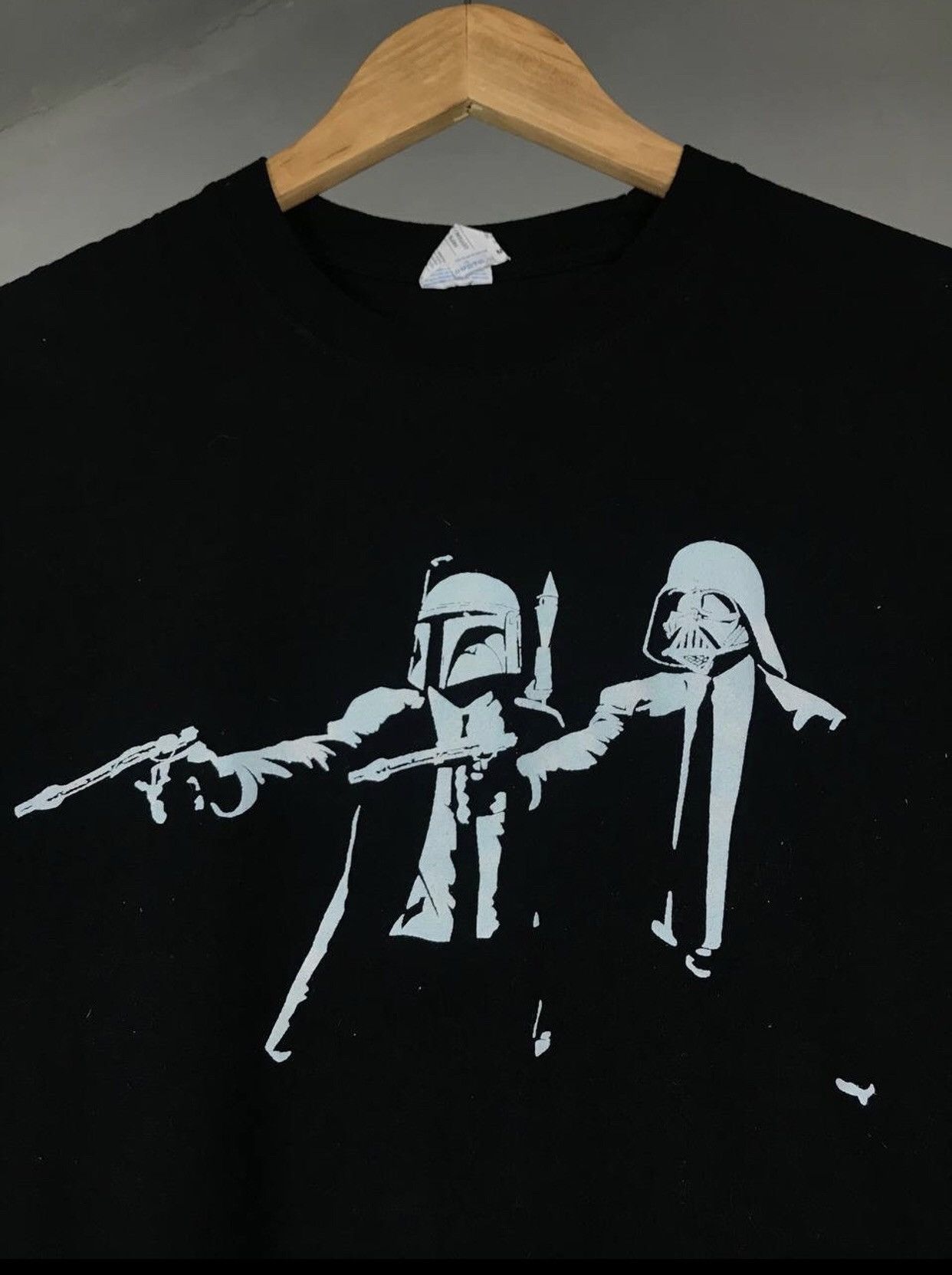 Vintage Pulp Fiction x Star Wars vintage movie humor tee Size US M / EU 48-50 / 2 - 3 Thumbnail