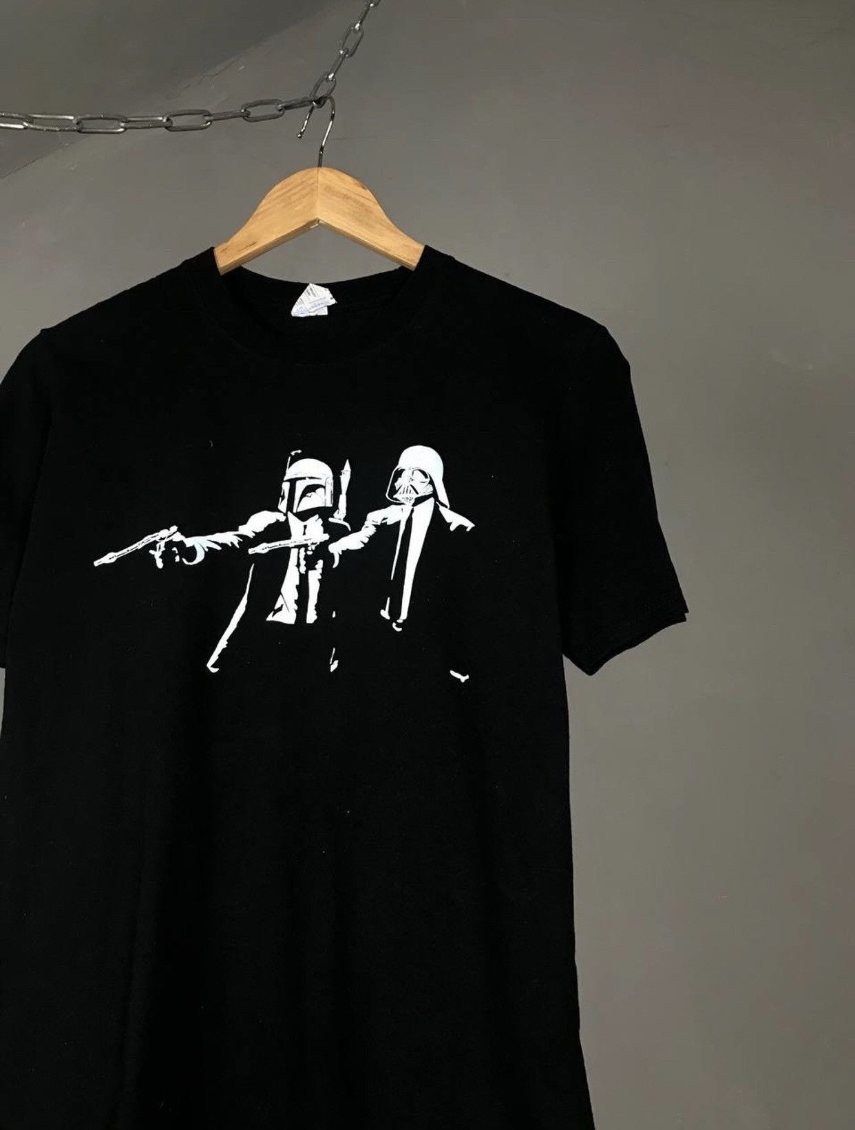 Vintage Pulp Fiction x Star Wars vintage movie humor tee Size US M / EU 48-50 / 2 - 2 Thumbnail