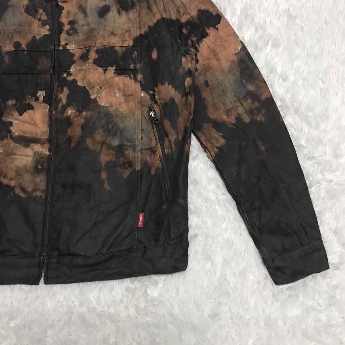 Japanese Brand TRD Trashed Acid Wash Jacket Size US L / EU 52-54 / 3 - 4 Thumbnail
