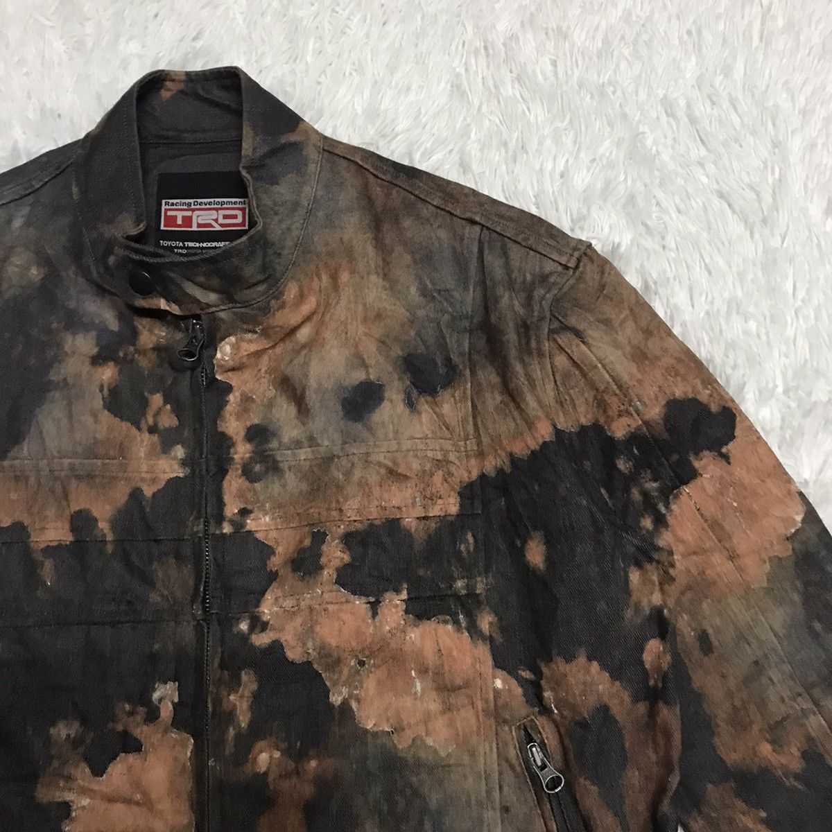 Japanese Brand TRD Trashed Acid Wash Jacket Size US L / EU 52-54 / 3 - 5 Thumbnail