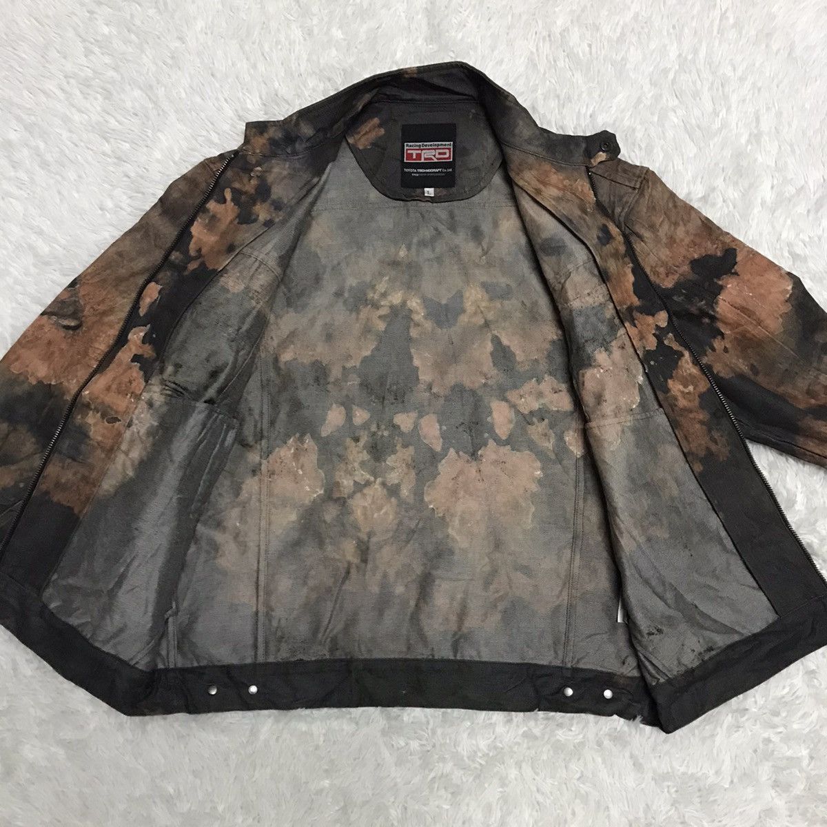 Japanese Brand TRD Trashed Acid Wash Jacket Size US L / EU 52-54 / 3 - 14 Thumbnail