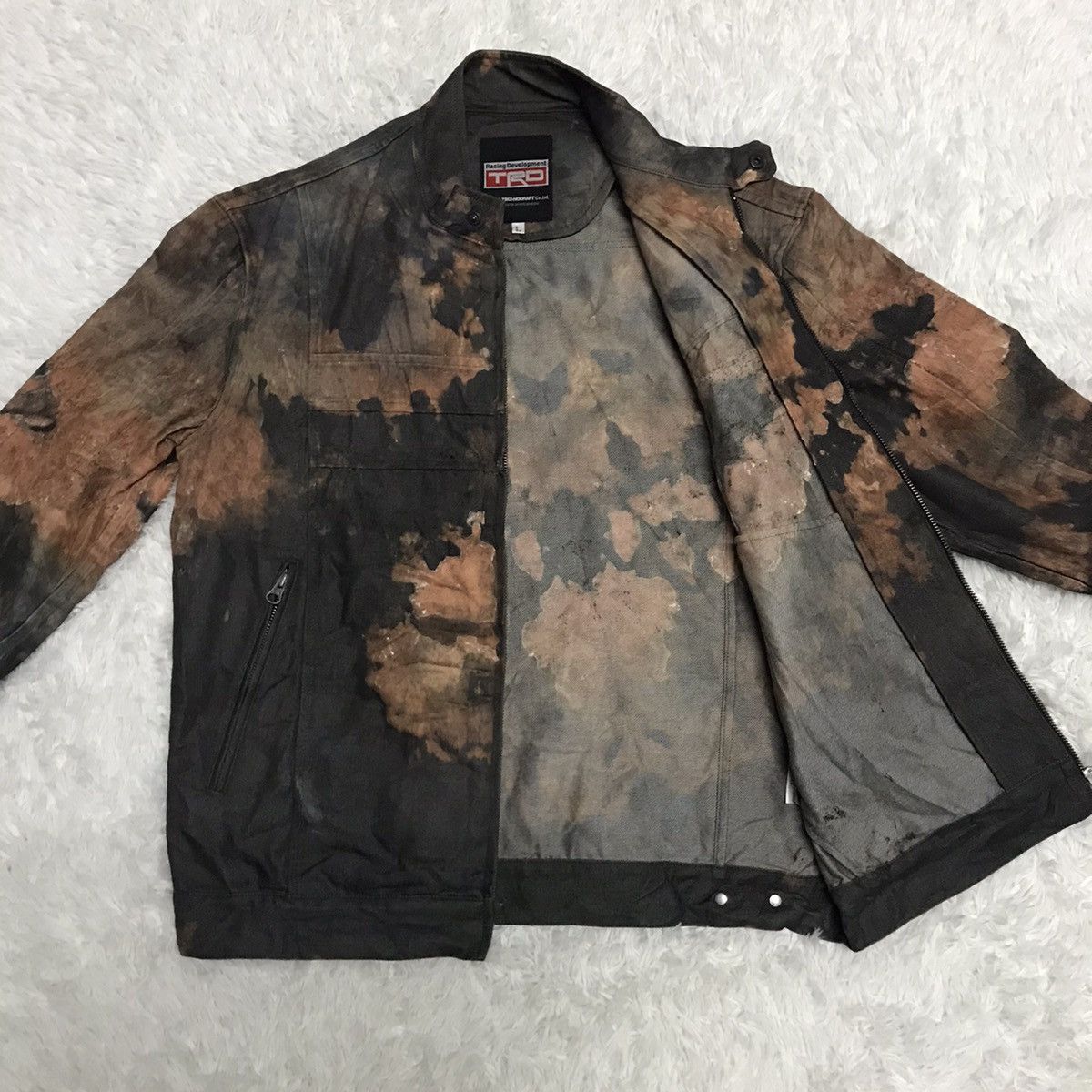 Japanese Brand TRD Trashed Acid Wash Jacket Size US L / EU 52-54 / 3 - 13 Thumbnail