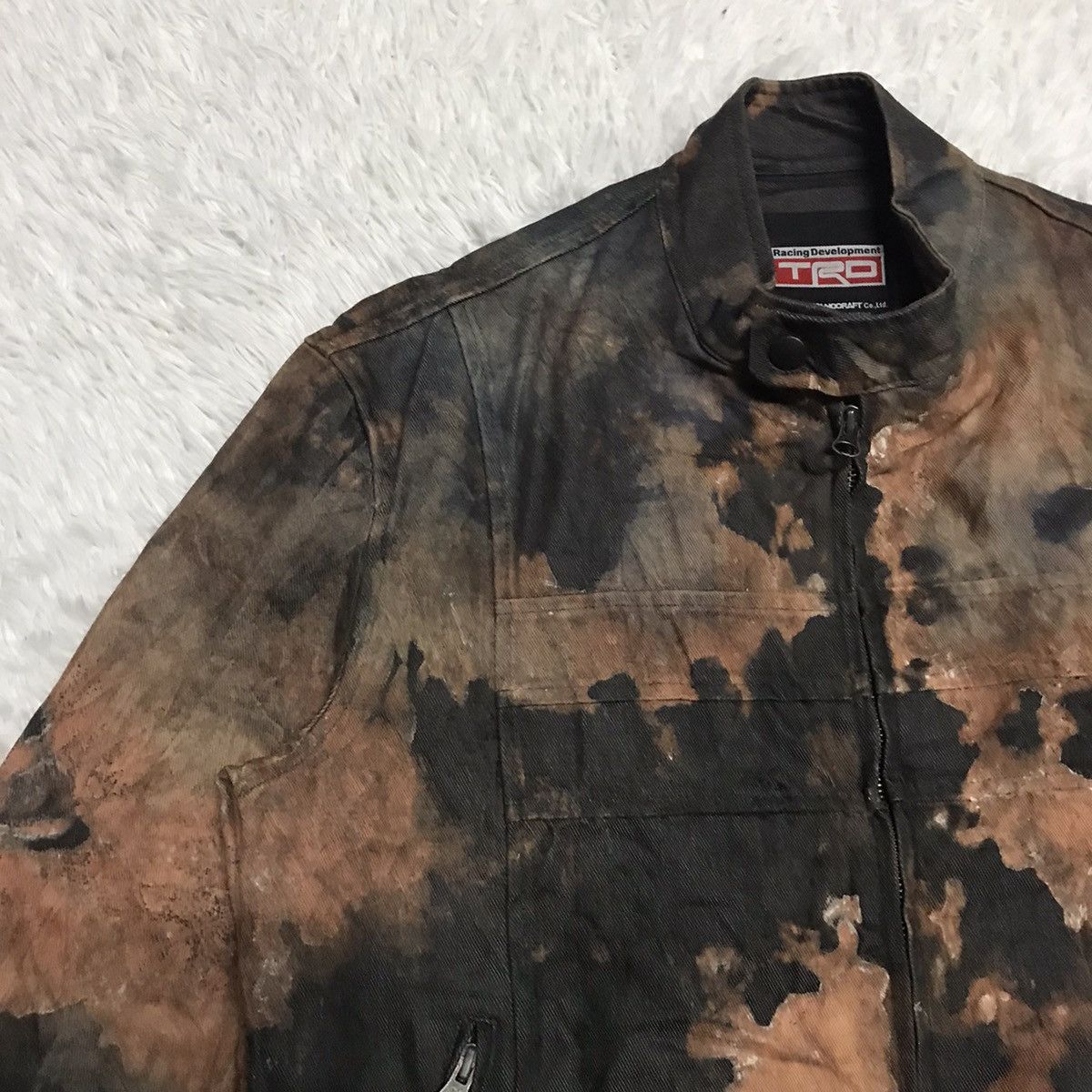 Japanese Brand TRD Trashed Acid Wash Jacket Size US L / EU 52-54 / 3 - 6 Thumbnail