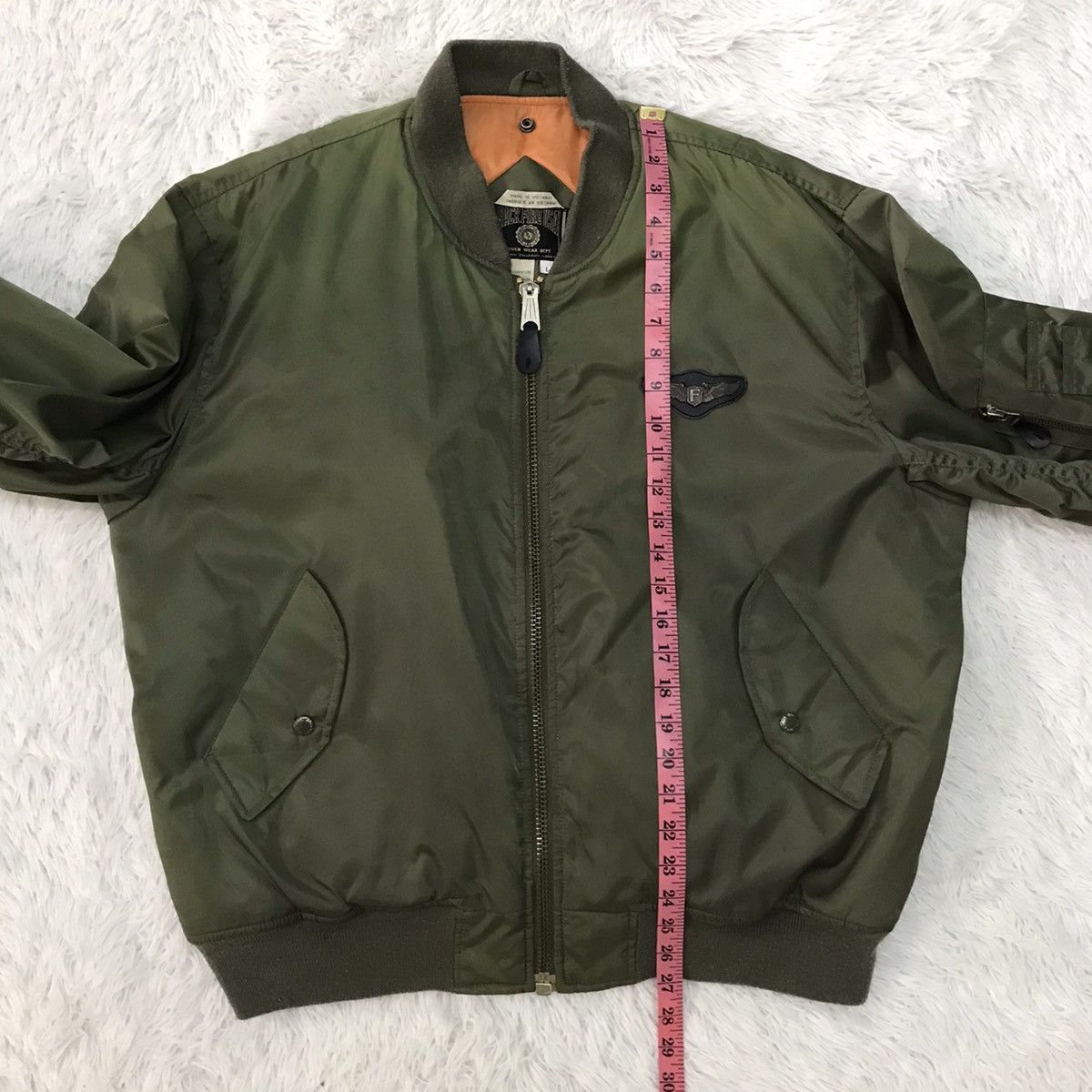 Japanese Brand Air Force Printed Back Fire Usa Bomber Flight Jacket Size US L / EU 52-54 / 3 - 23 Thumbnail