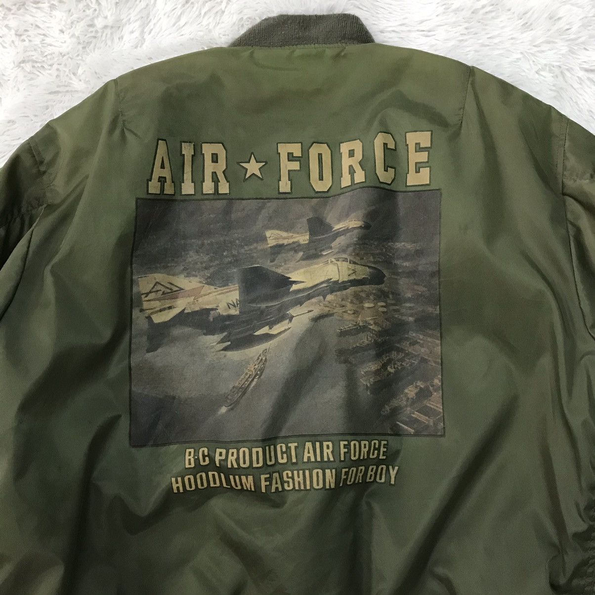 Japanese Brand Air Force Printed Back Fire Usa Bomber Flight Jacket Size US L / EU 52-54 / 3 - 15 Thumbnail