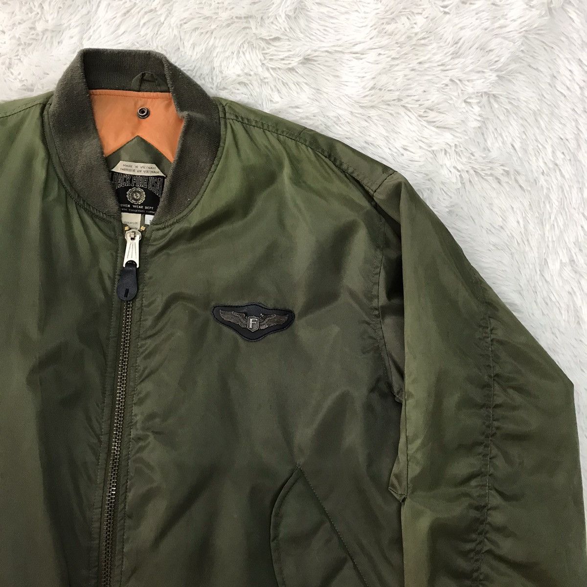 Japanese Brand Air Force Printed Back Fire Usa Bomber Flight Jacket Size US L / EU 52-54 / 3 - 5 Thumbnail