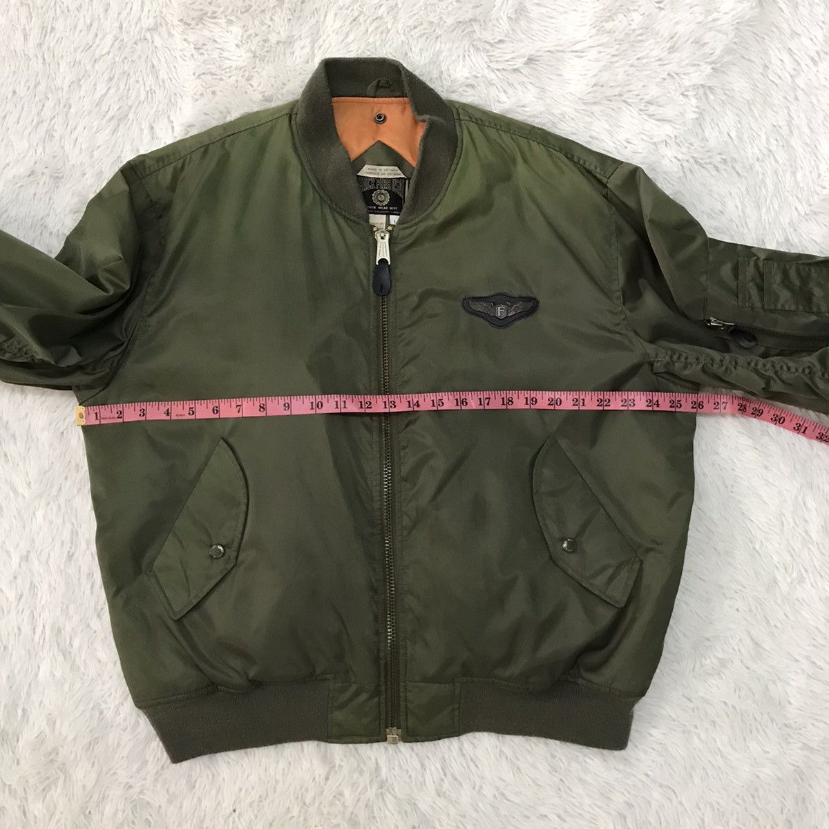 Japanese Brand Air Force Printed Back Fire Usa Bomber Flight Jacket Size US L / EU 52-54 / 3 - 22 Thumbnail