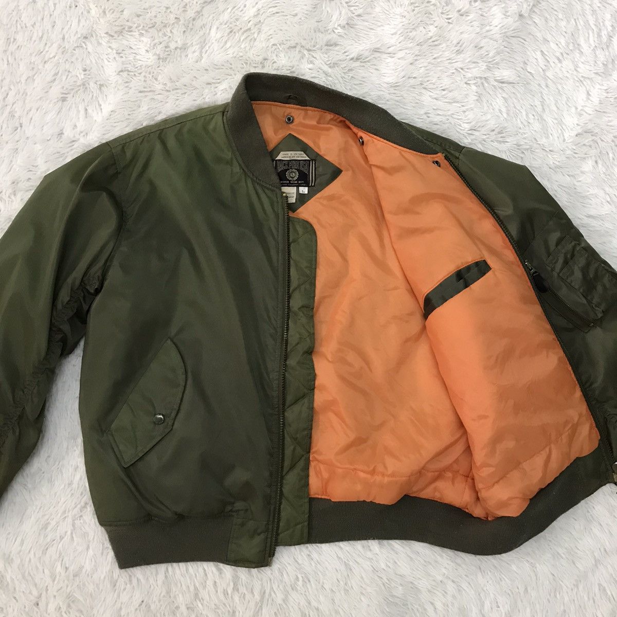 Japanese Brand Air Force Printed Back Fire Usa Bomber Flight Jacket Size US L / EU 52-54 / 3 - 16 Thumbnail